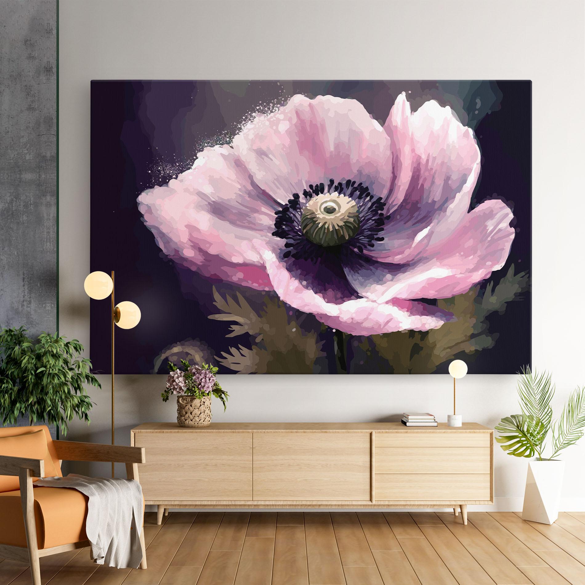 Tablou Canvas Pretty Pink Poppy mockup 9