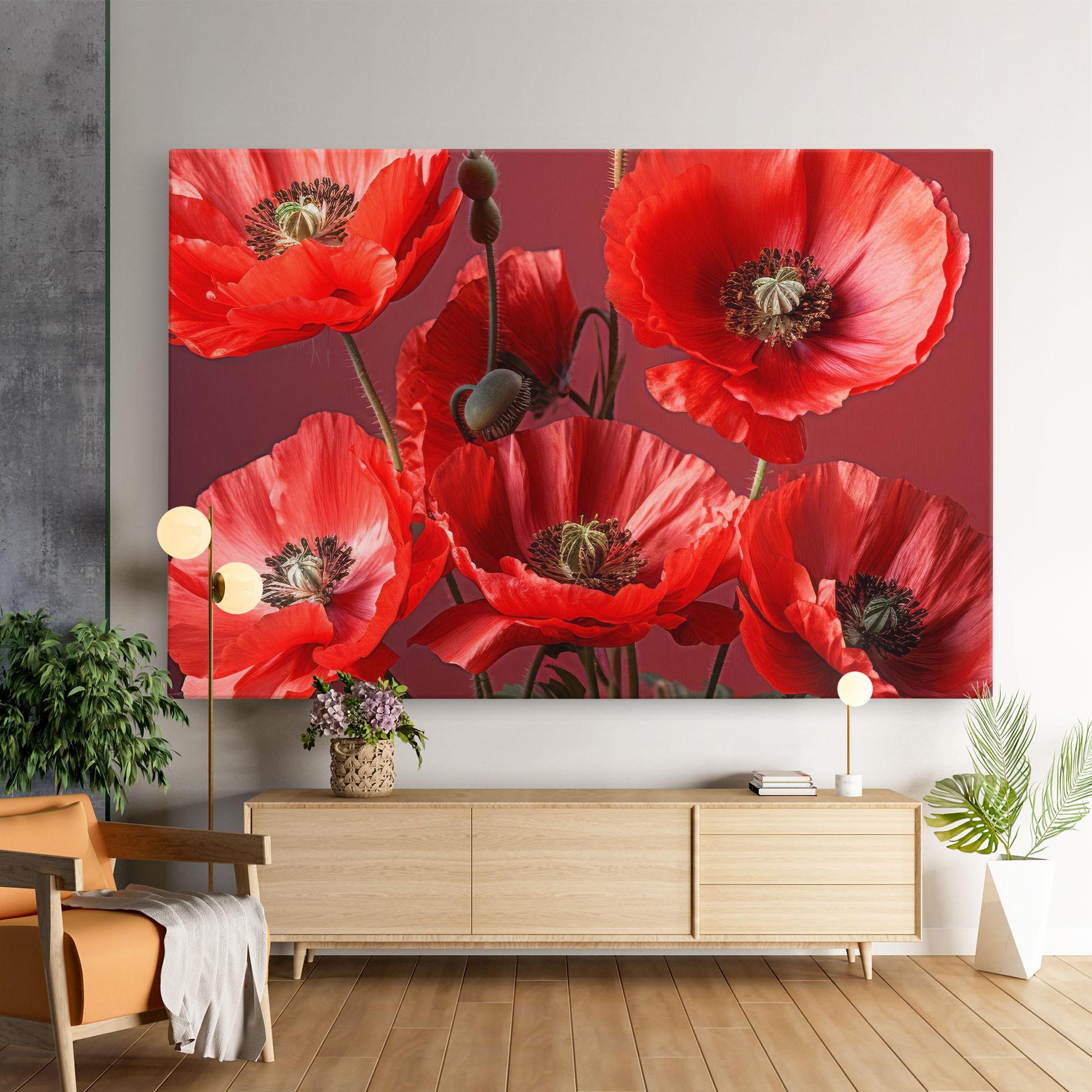 Tablou Canvas Red Poppies mockup 9