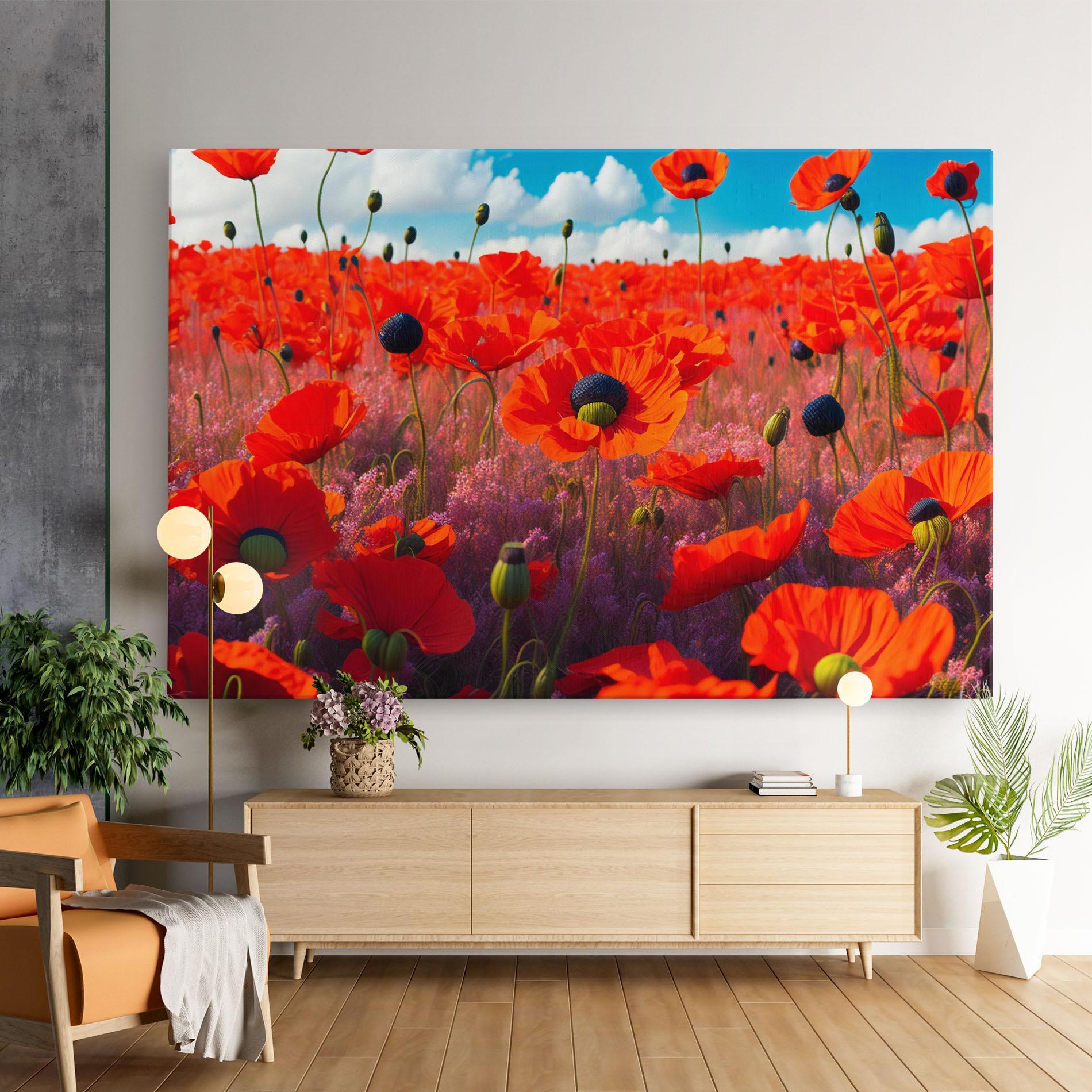 Tablou Canvas Wild Poppies mockup 9