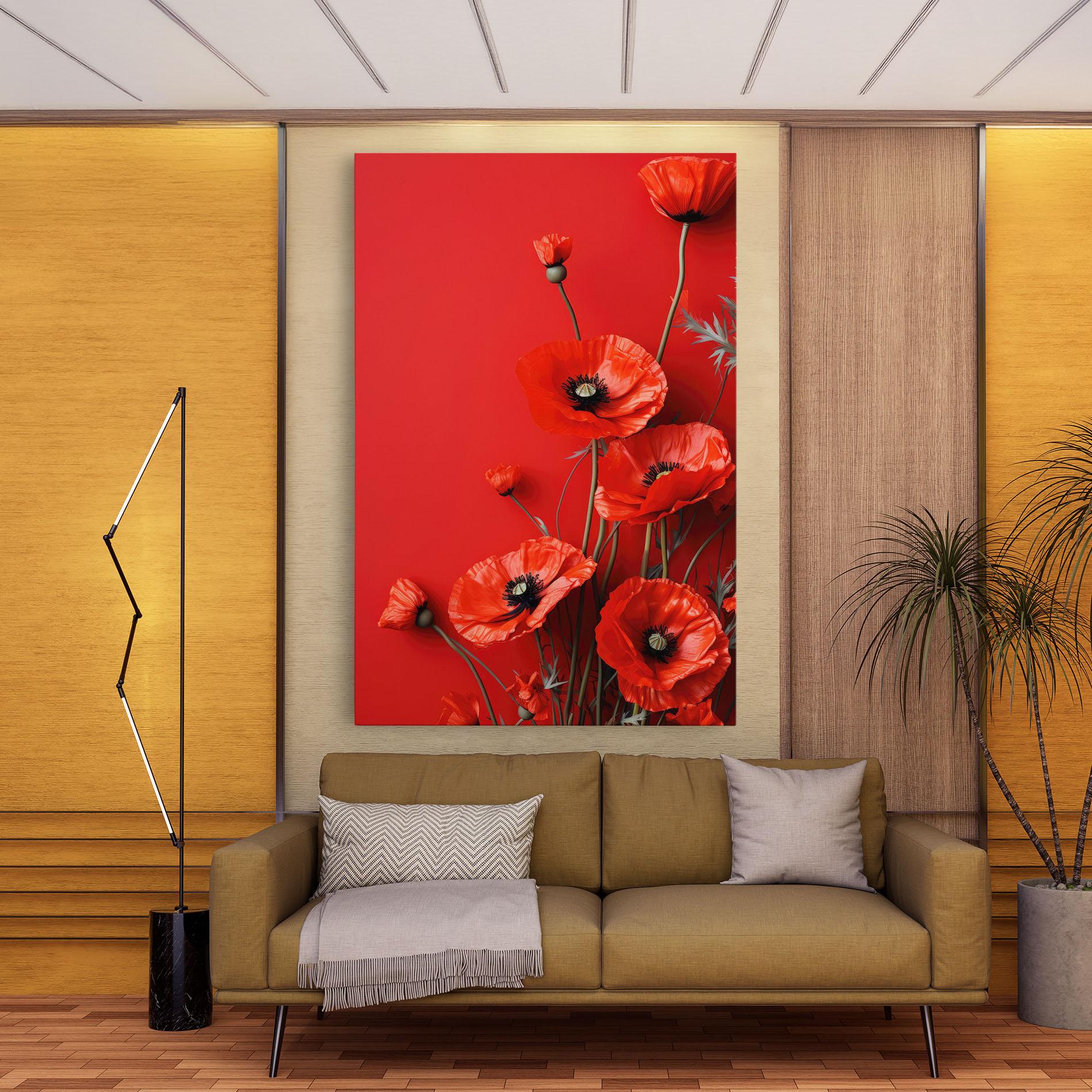 Tablou Canvas Poppies On The Table mockup 9