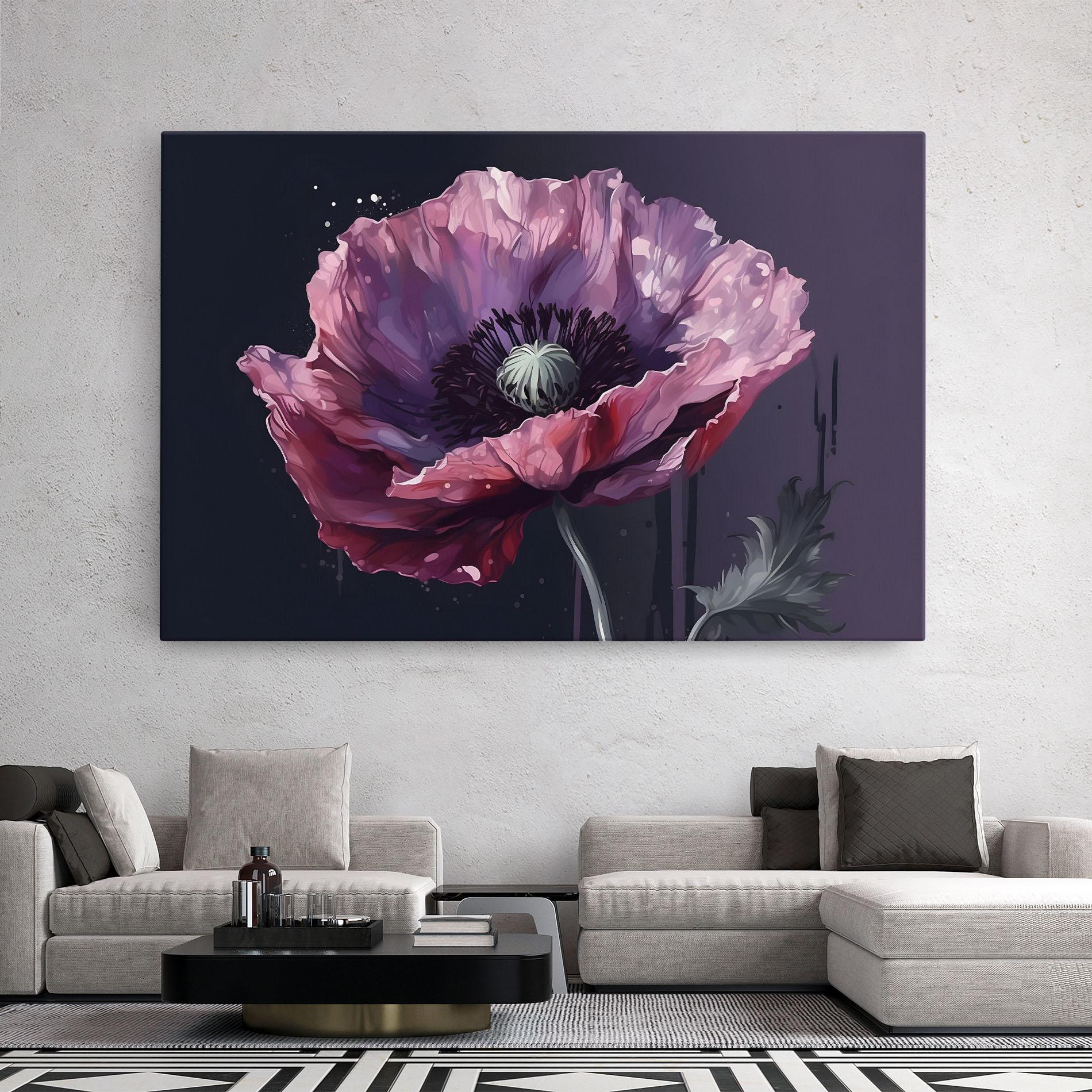 Tablou Canvas Light Purple Poppy mockup 2