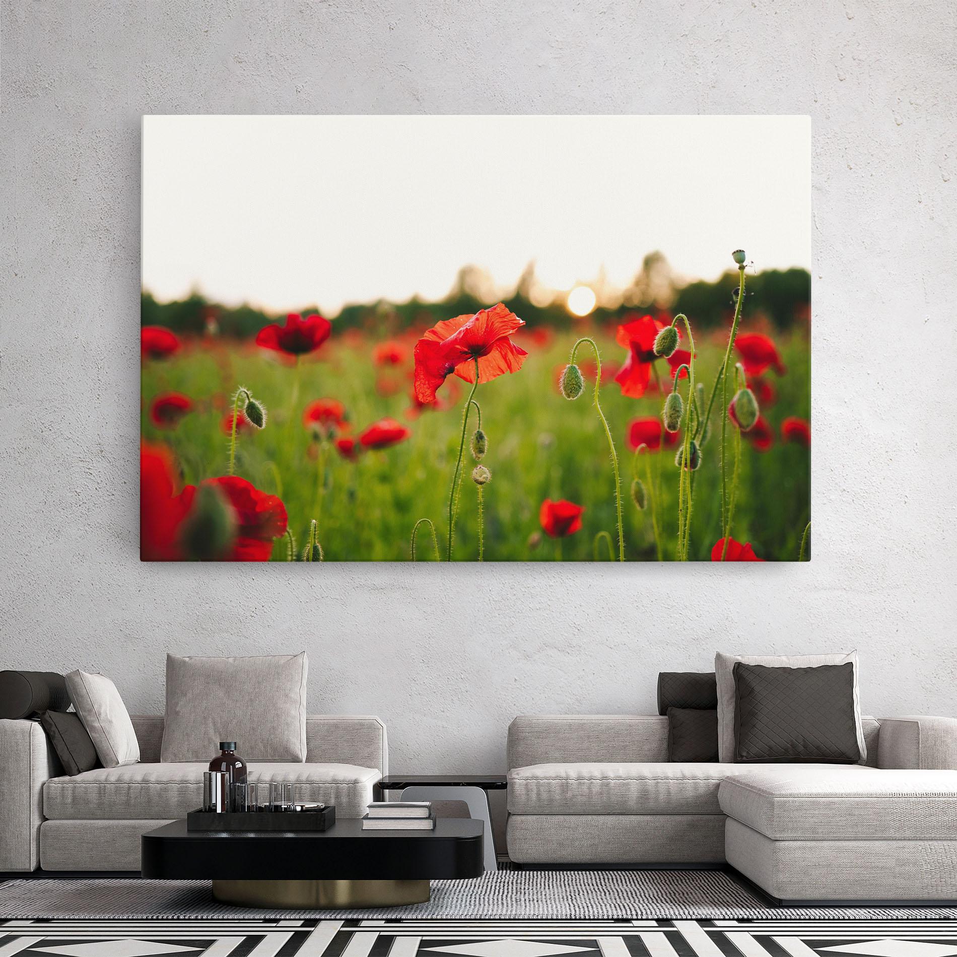 Tablou Canvas Poppies Field mockup 2