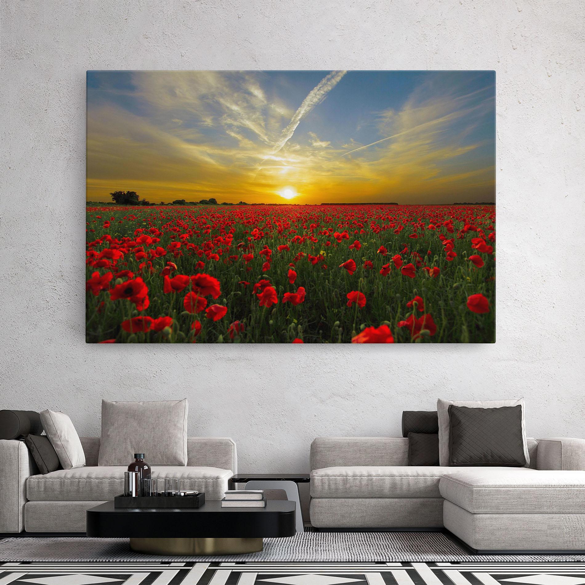 Tablou Canvas Poppies Sunset mockup 2