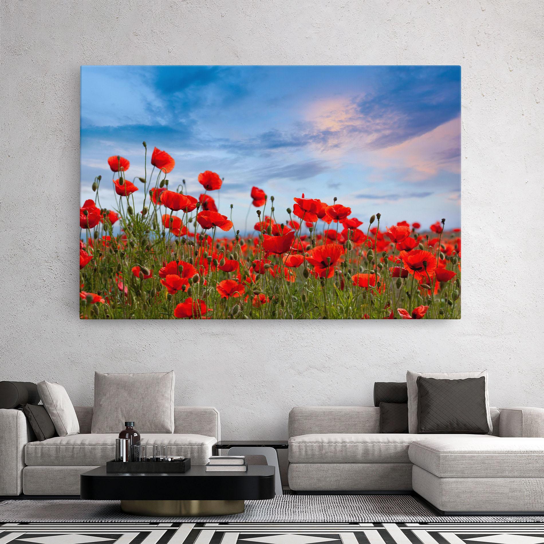 Tablou Canvas Poppy Field mockup 2