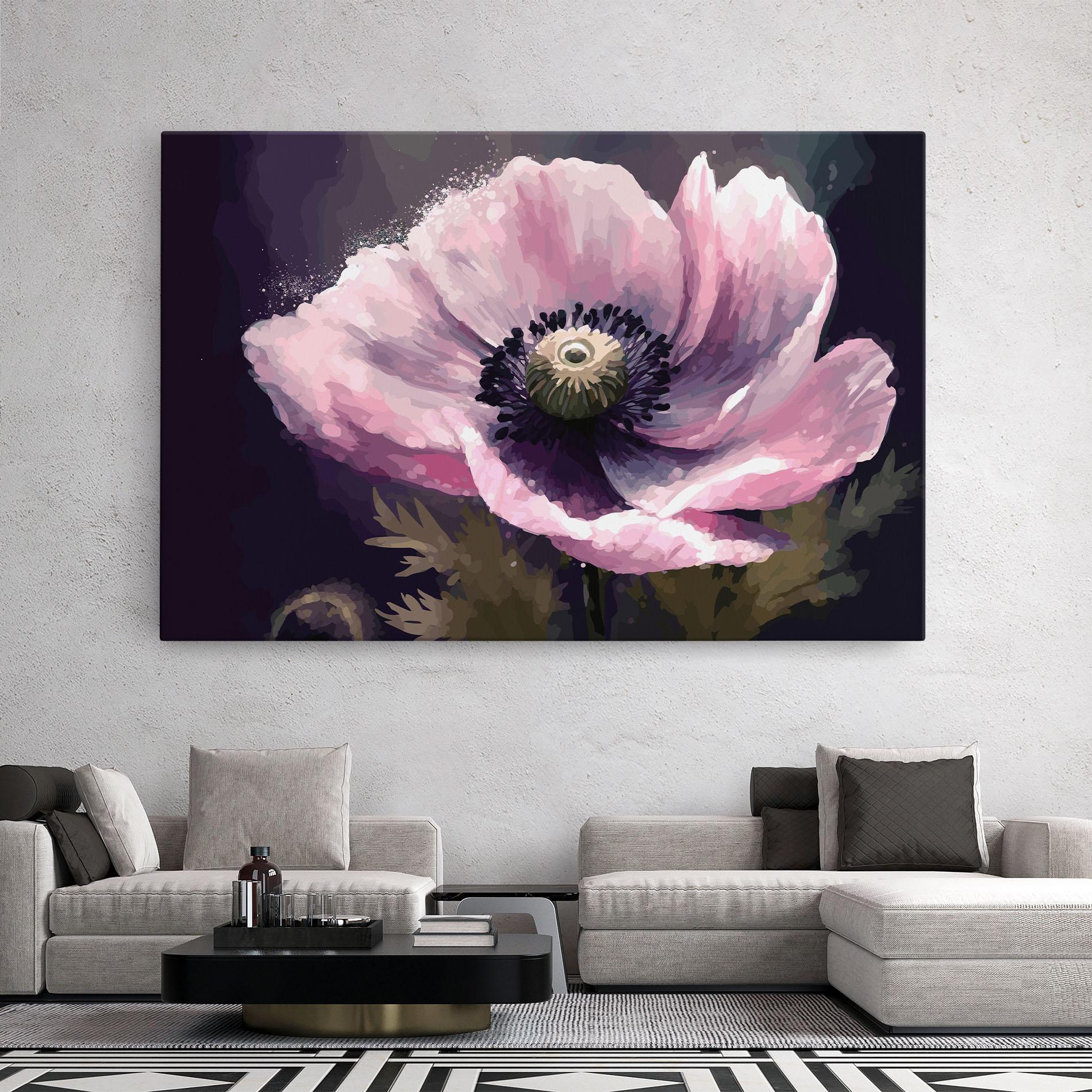 Tablou Canvas Pretty Pink Poppy mockup 2