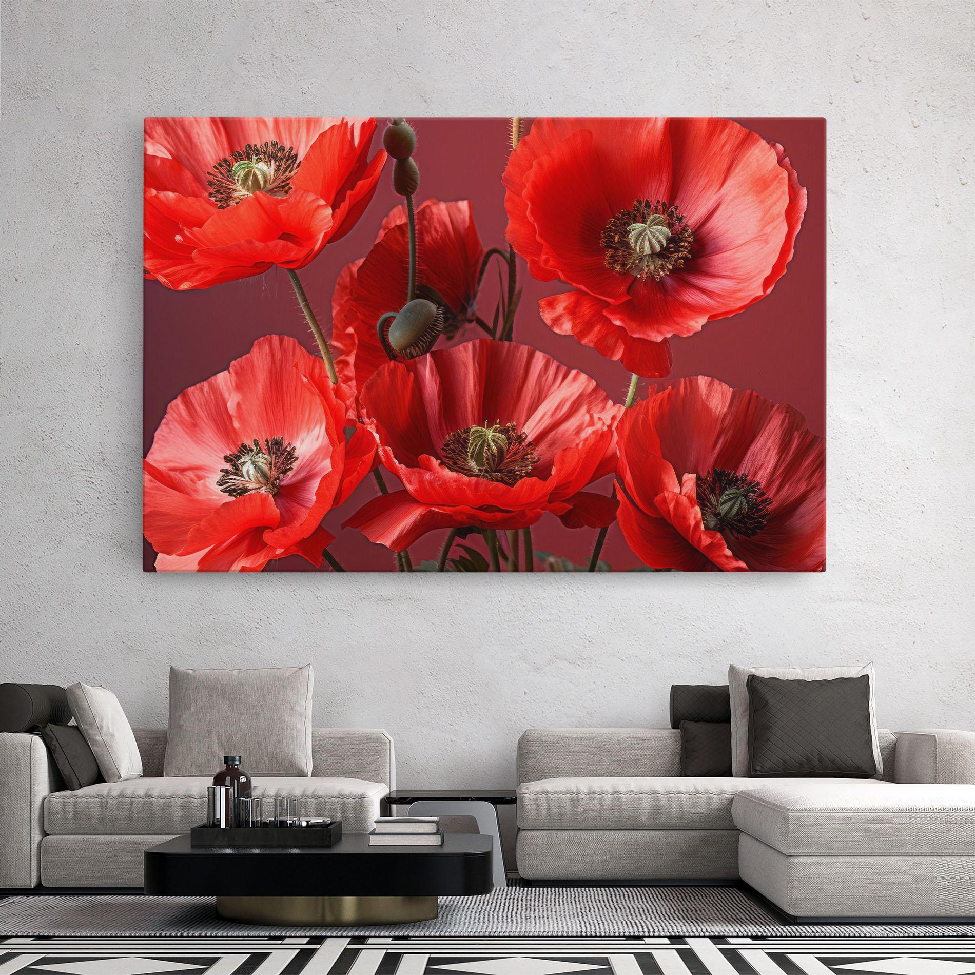 Tablou Canvas Red Poppies mockup 2