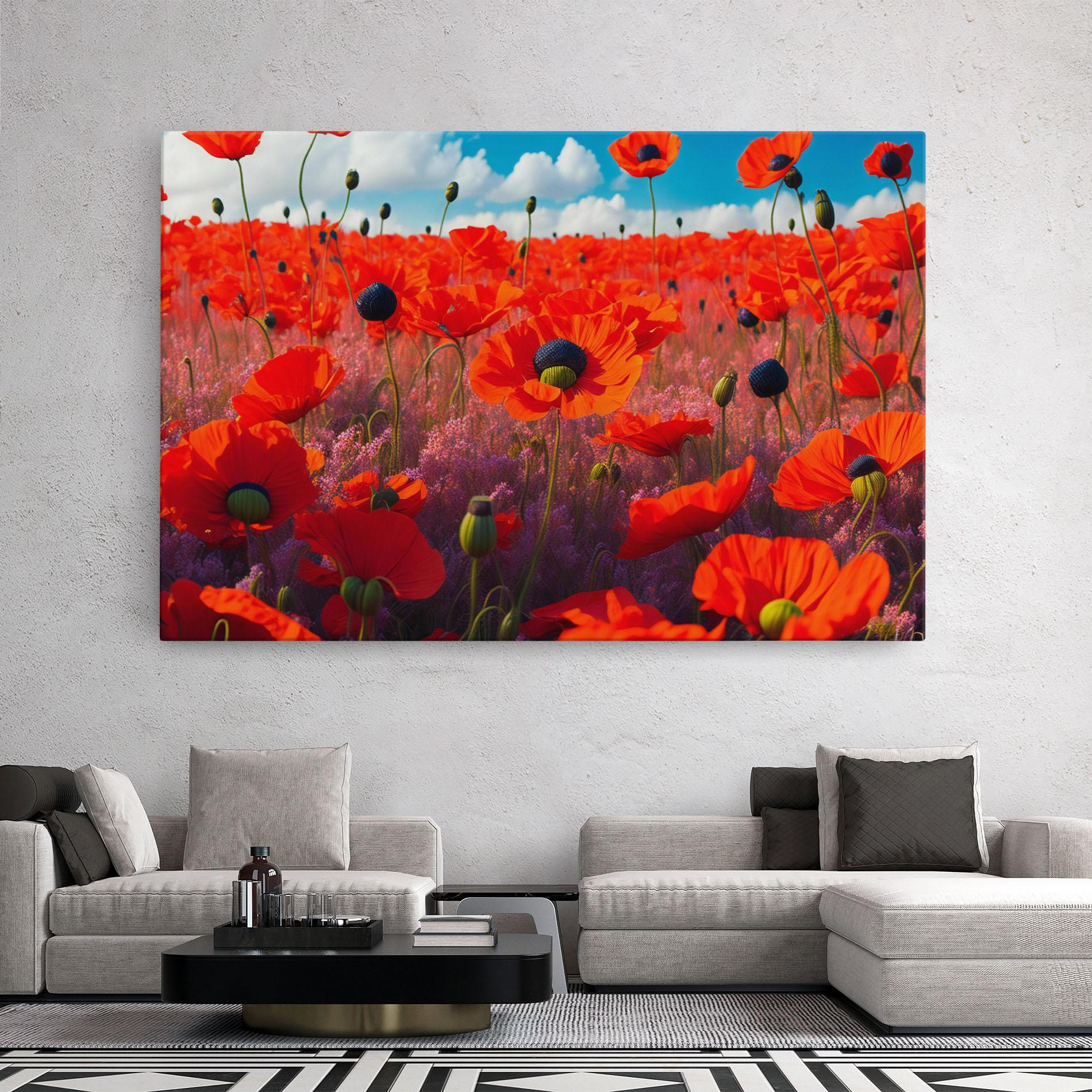 Tablou Canvas Wild Poppies mockup 2
