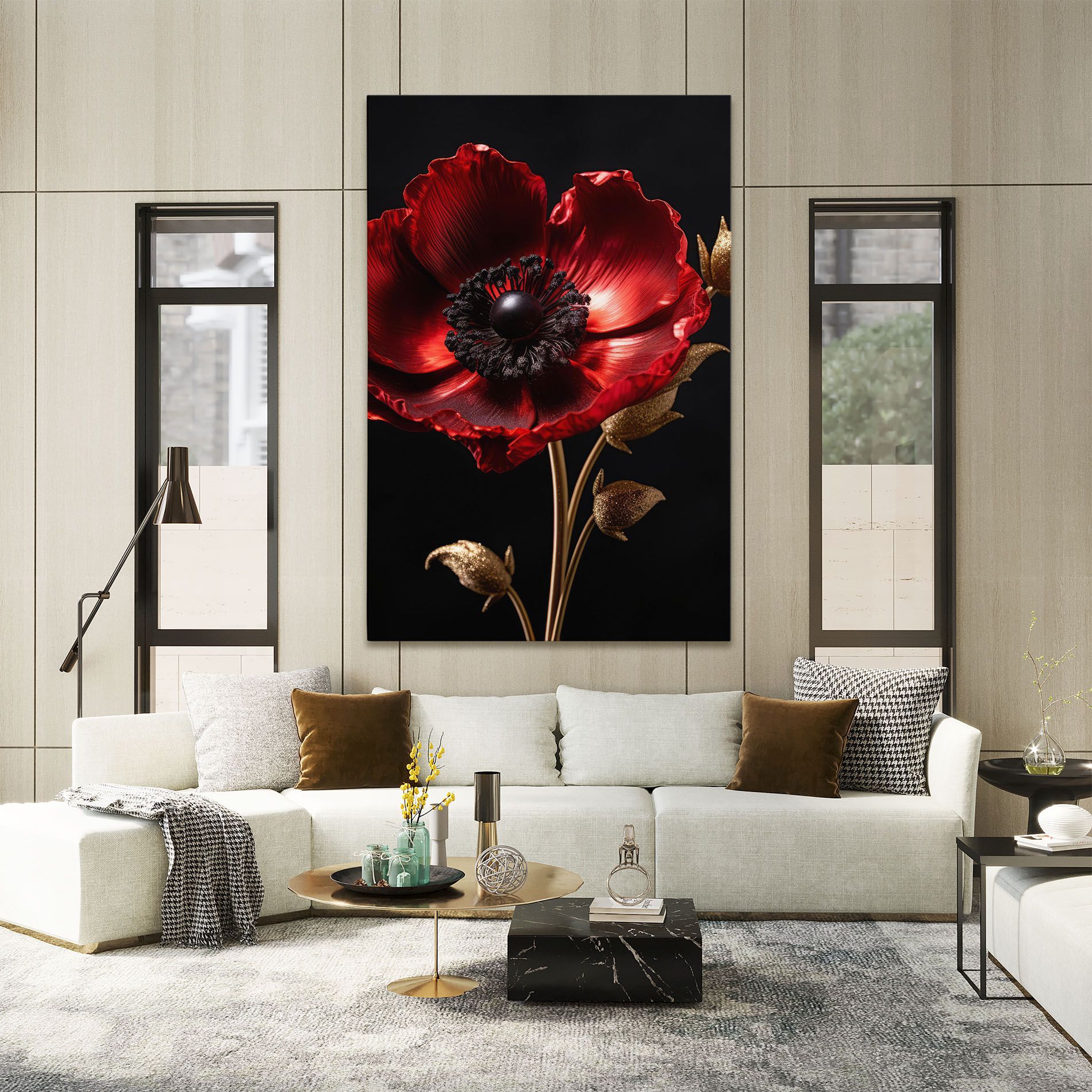 Dark Red Poppy mockup 2