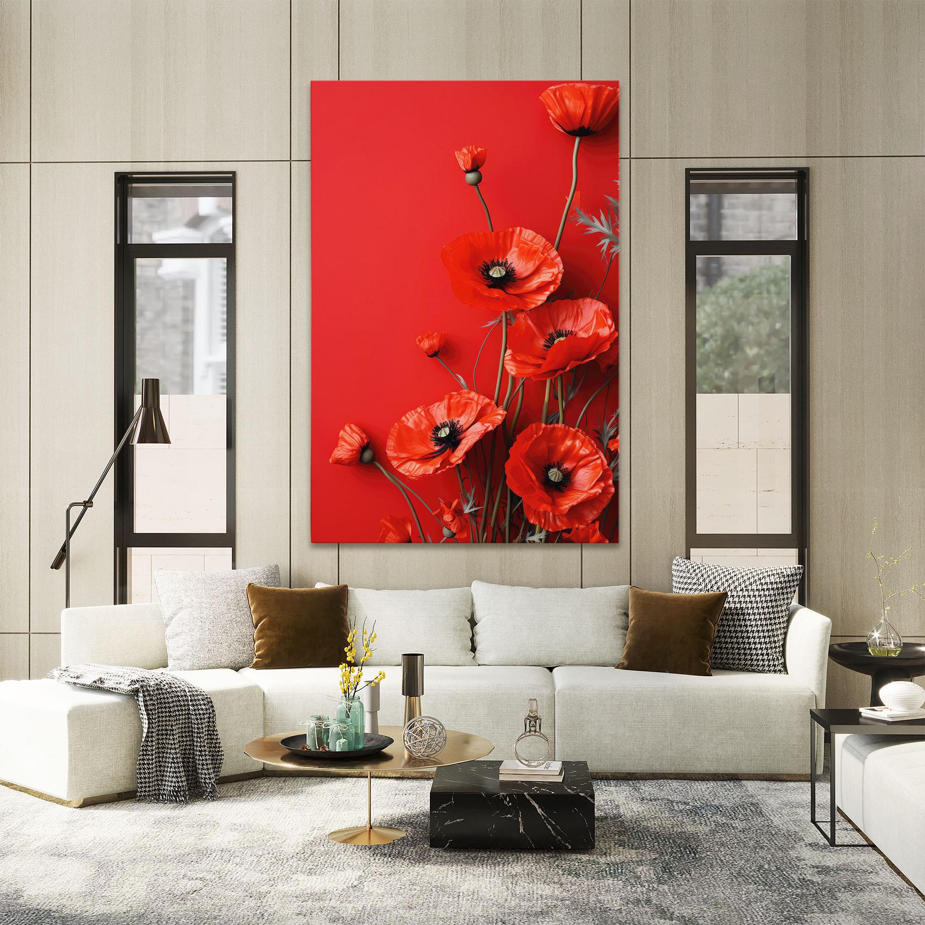 Tablou Canvas Poppies On The Table mockup 2