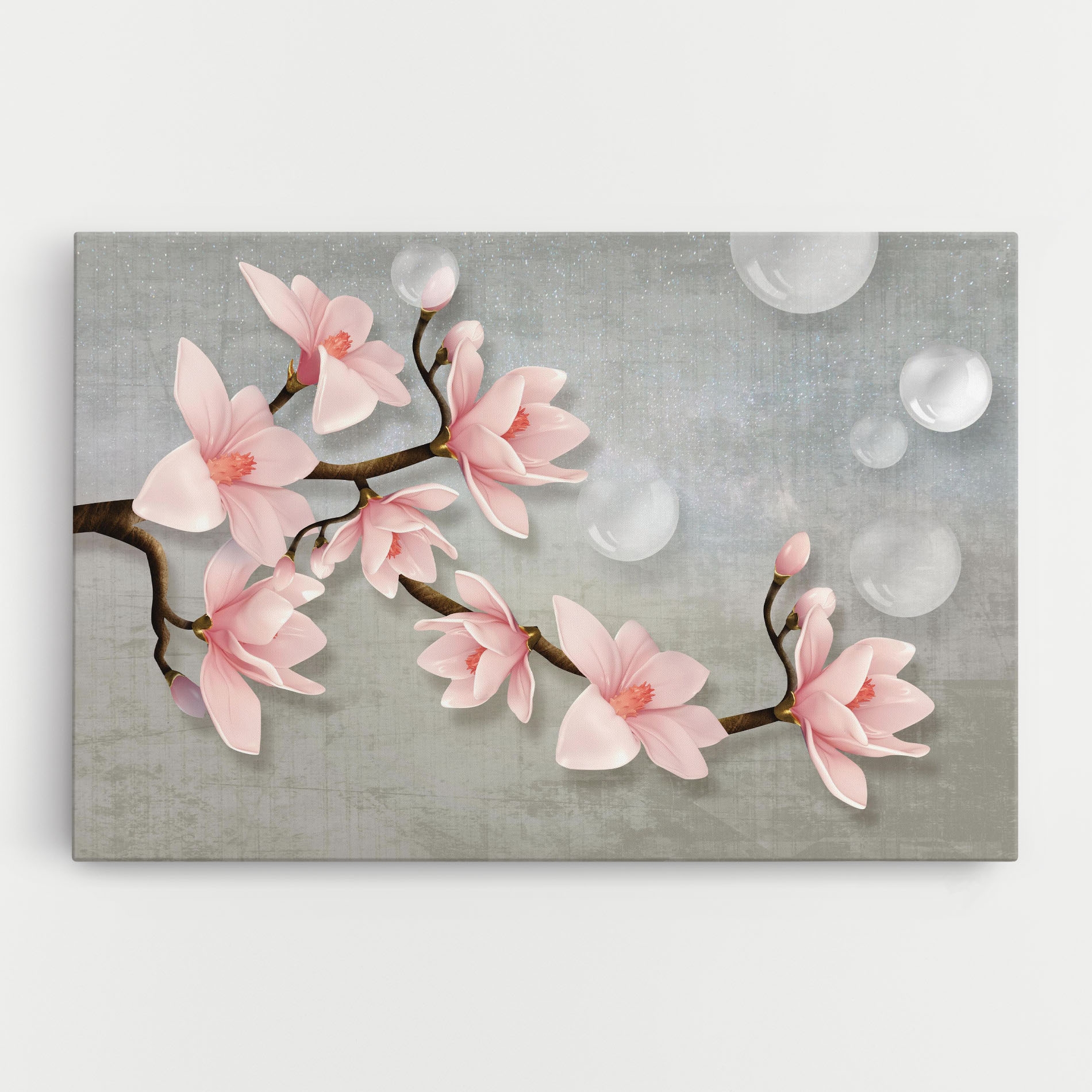 Tablou Canvas Pink Magnolia într-un decor luminos