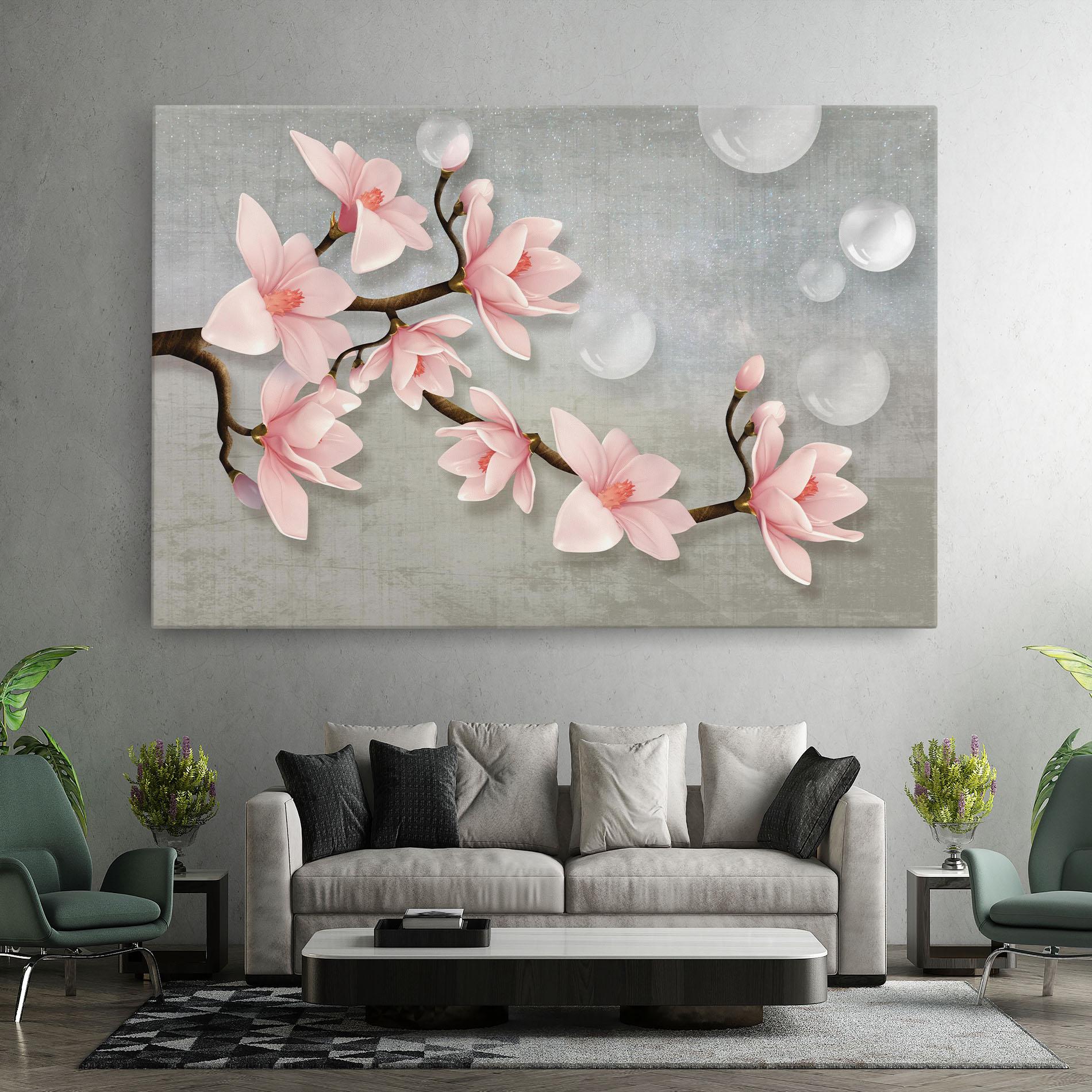 Tablou Canvas Pink Magnolia mockup 7
