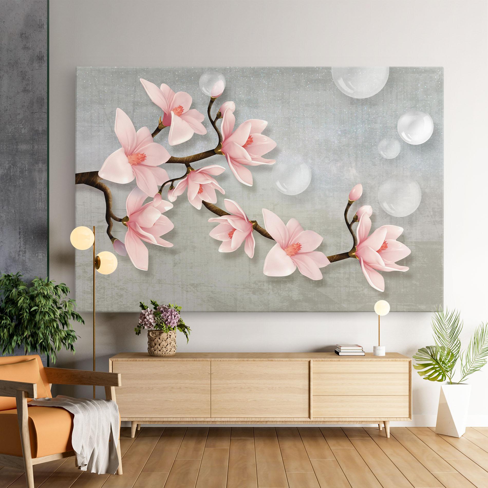Tablou Canvas Pink Magnolia mockup 9