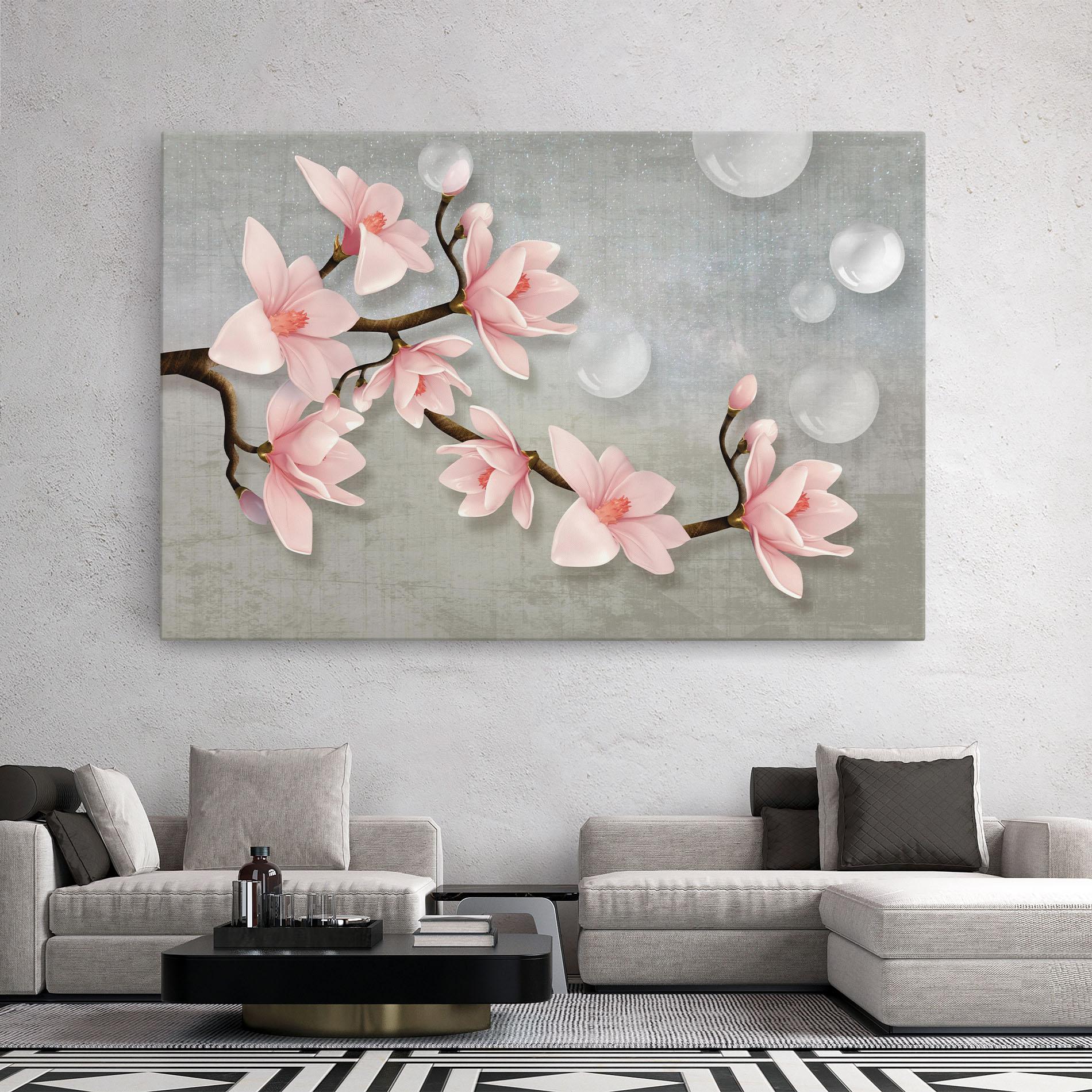 Tablou Canvas Pink Magnolia mockup 2