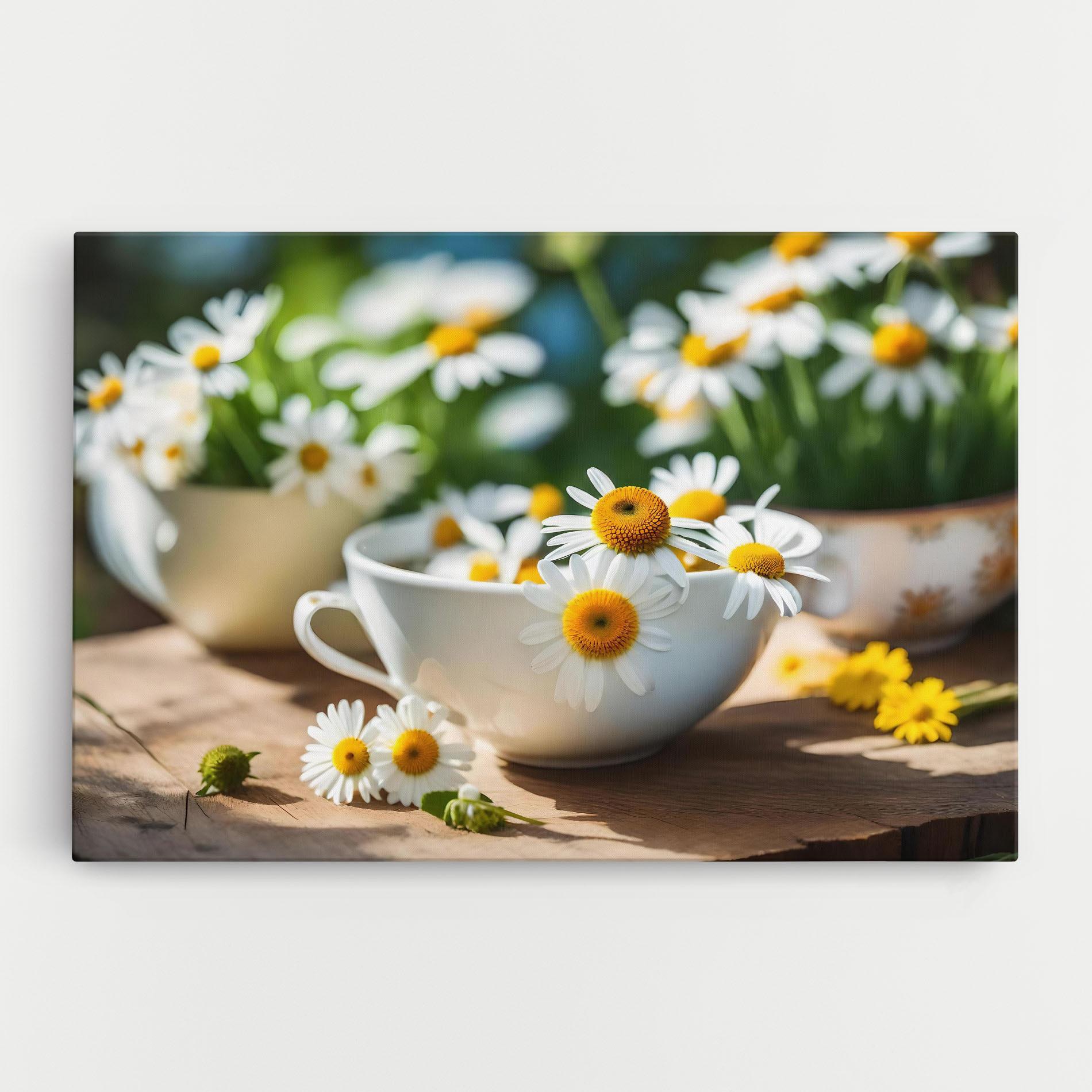 Tablou Canvas Daisies In A Cup mockup 0