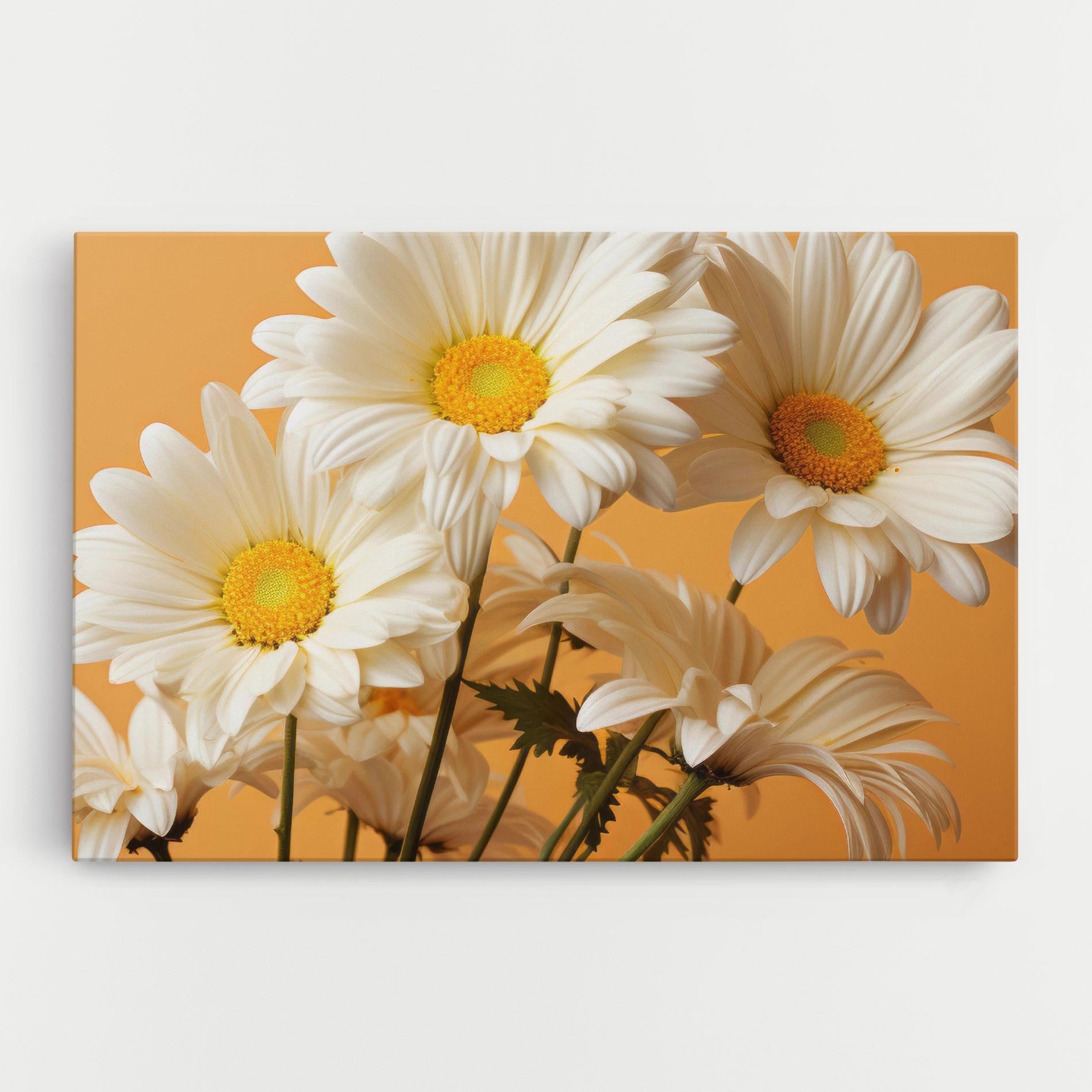 Tablou Canvas Daisy On Orange mockup 0