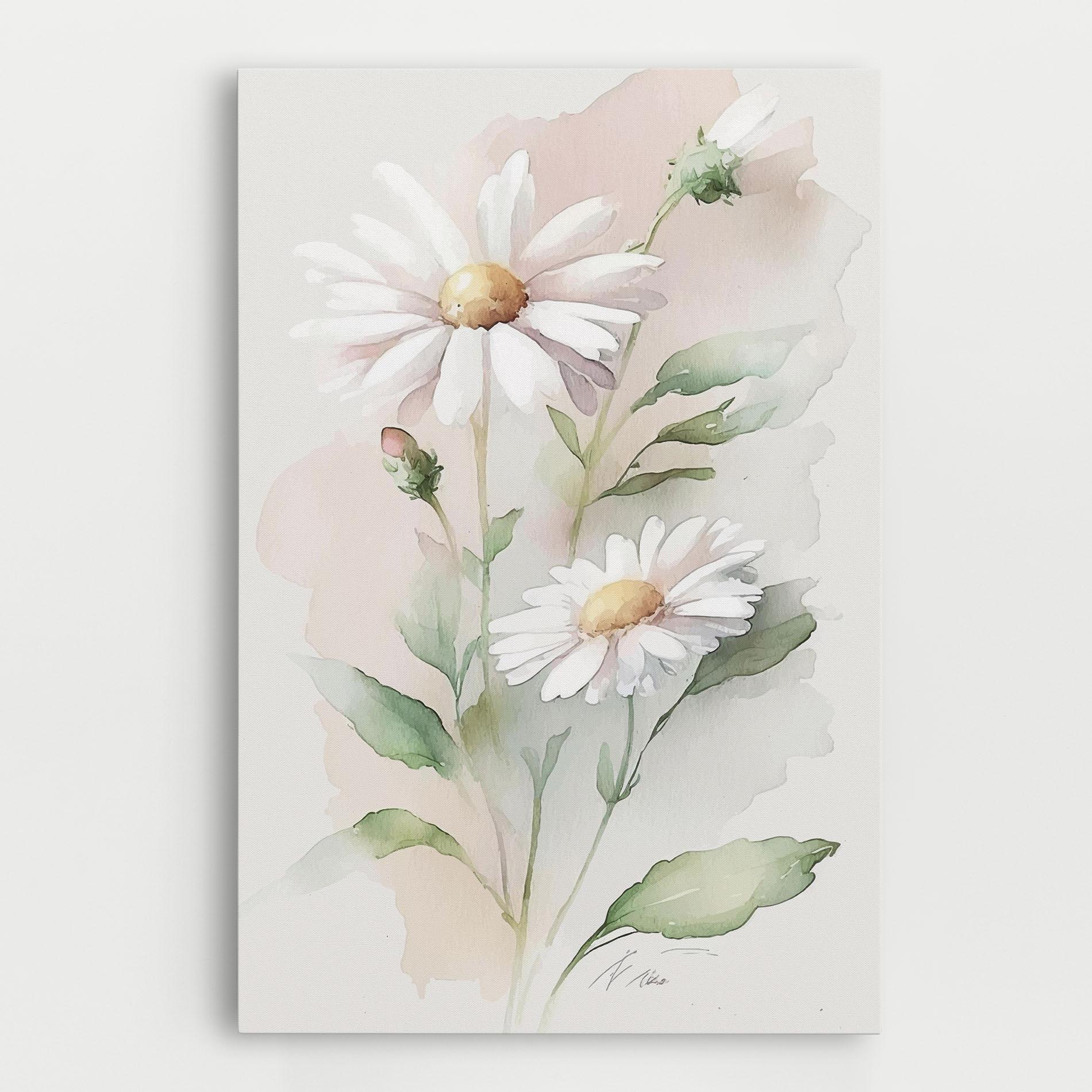 Tablou Canvas Painted Pretty Daisy mockup 0