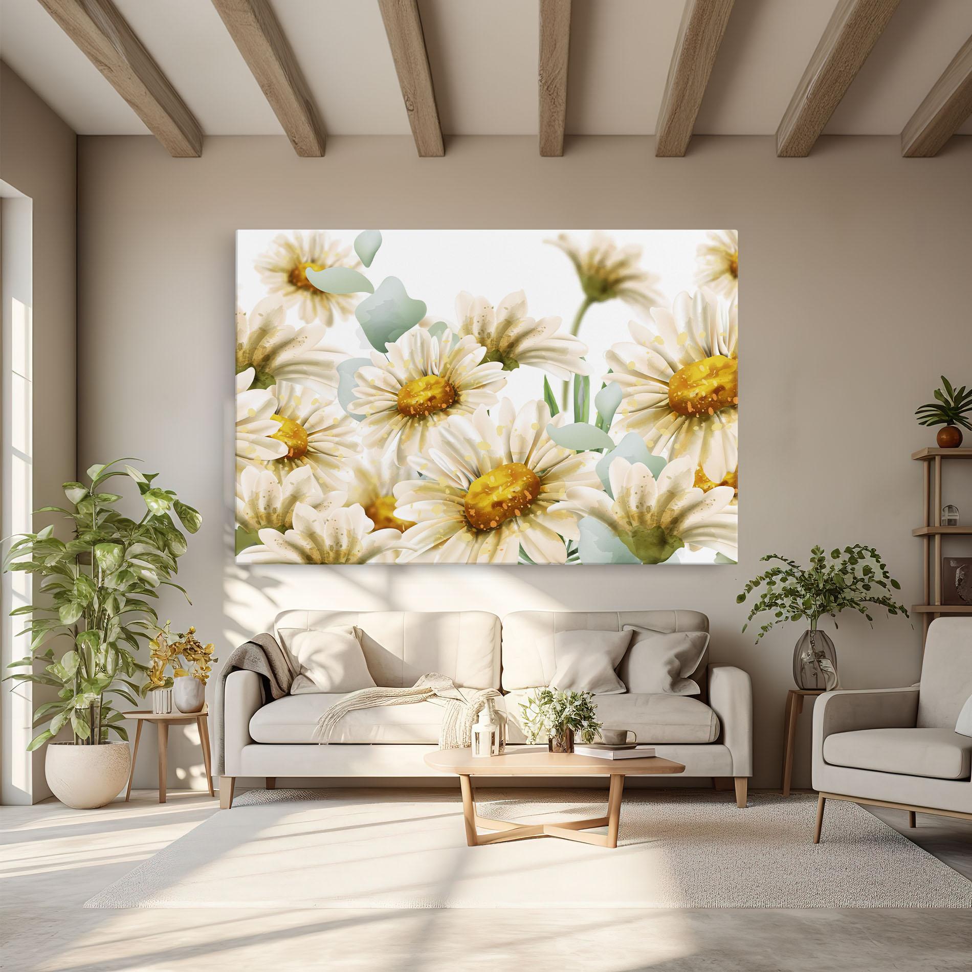 Tablou Canvas Beautiful Daisy Art mockup 6