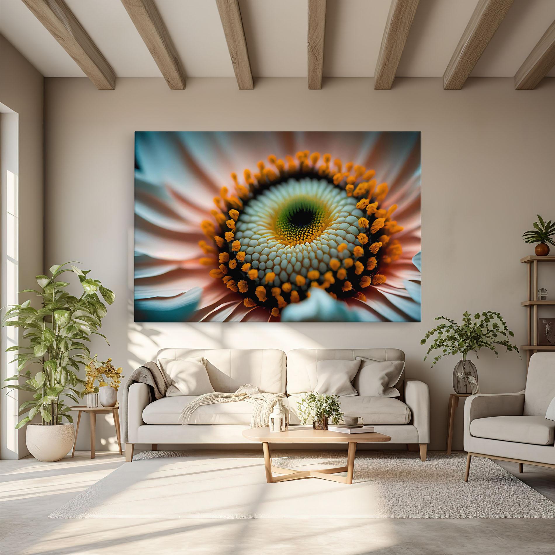 Tablou Canvas Big Blue Daisy mockup 6