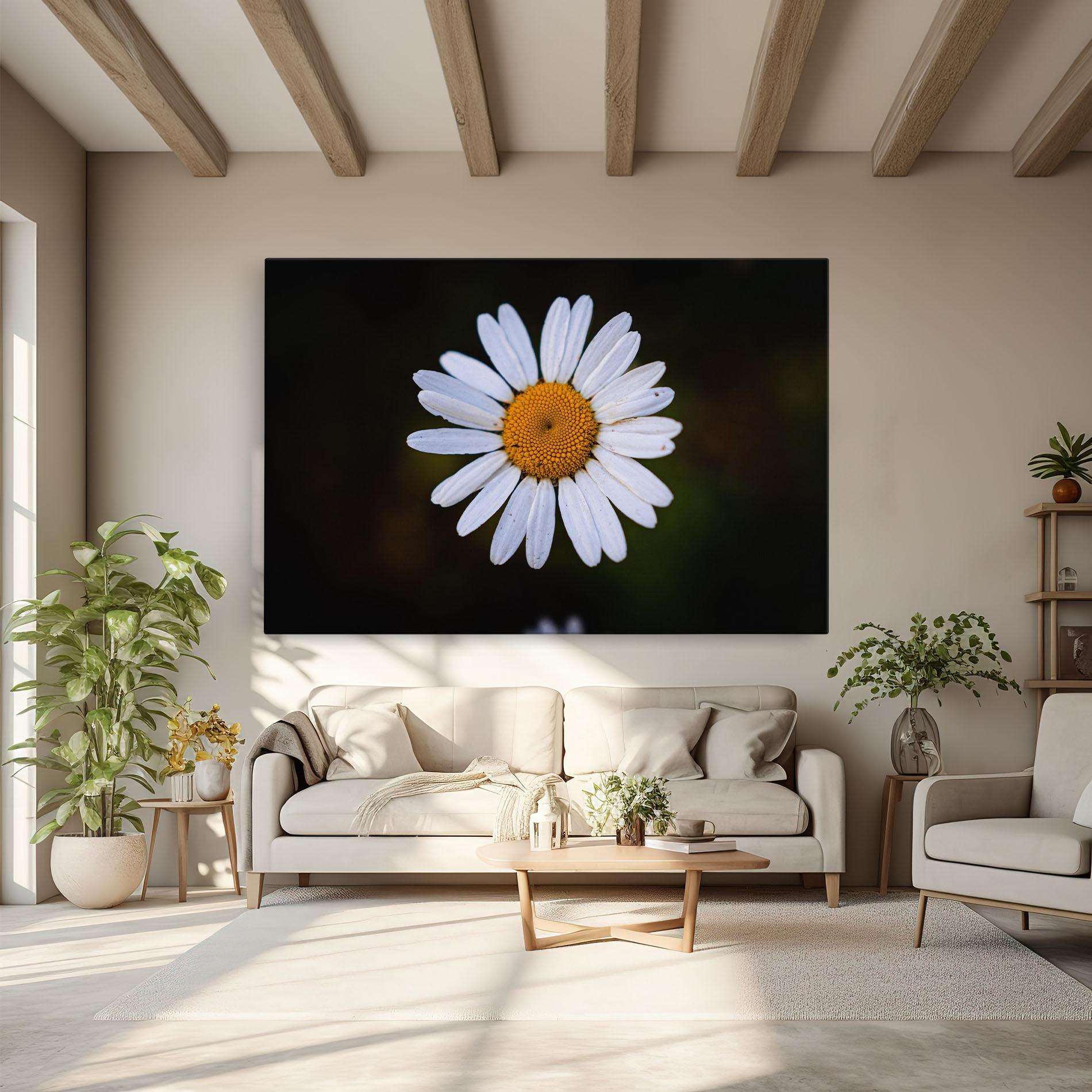 Tablou Canvas Big Yellow Center Daisy mockup 6