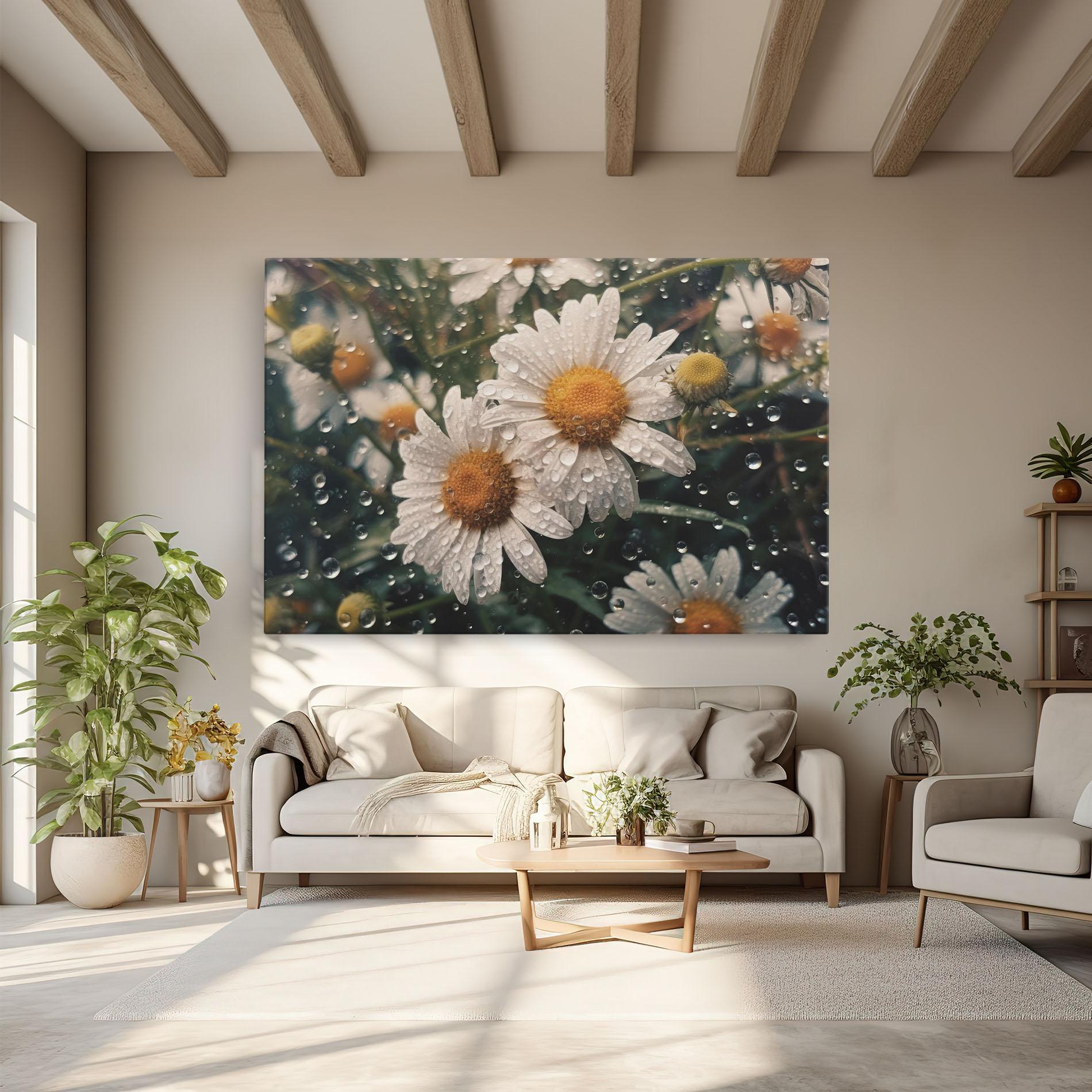 Tablou Canvas Daisy View After Rain mockup 6