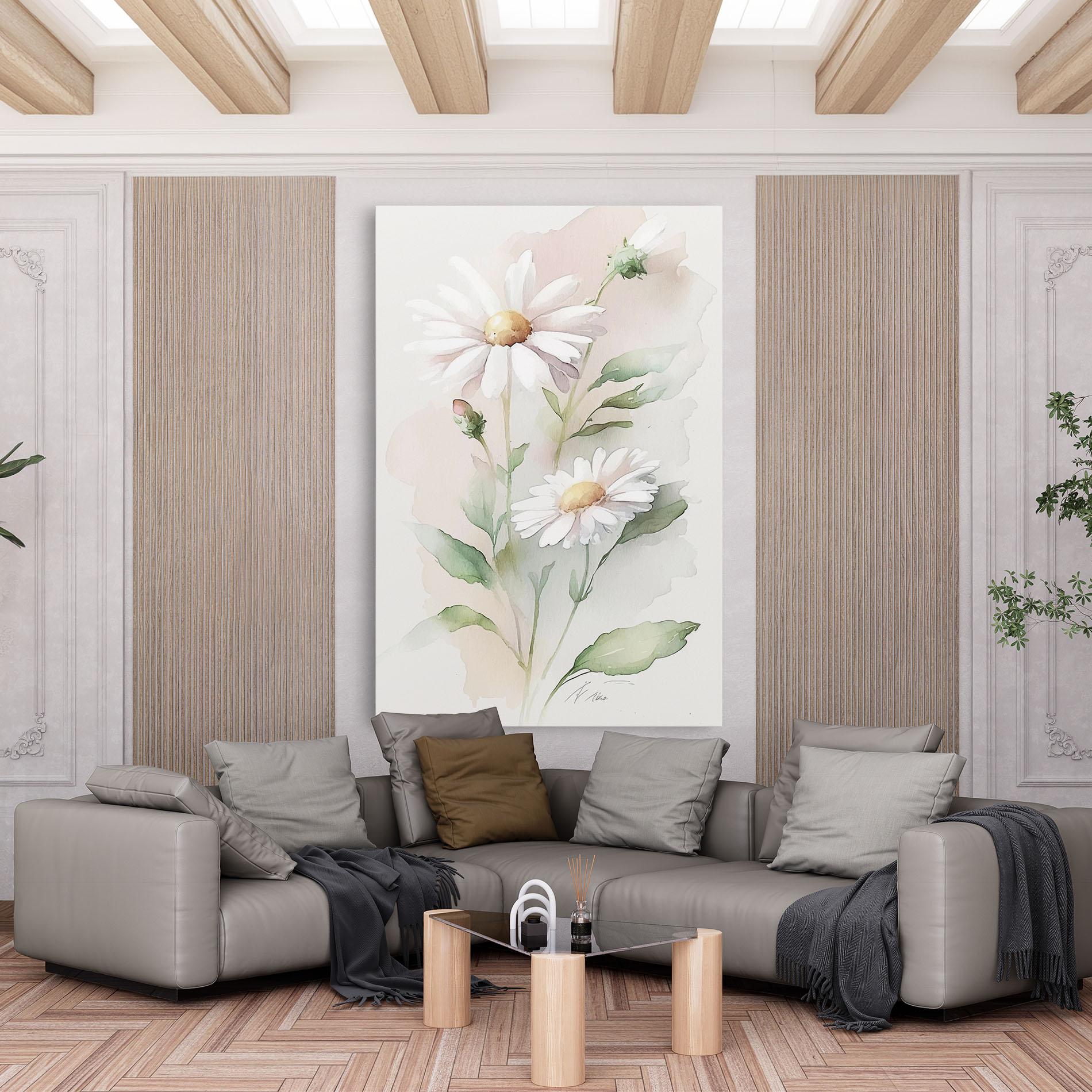Tablou Canvas Painted Pretty Daisy mockup 6