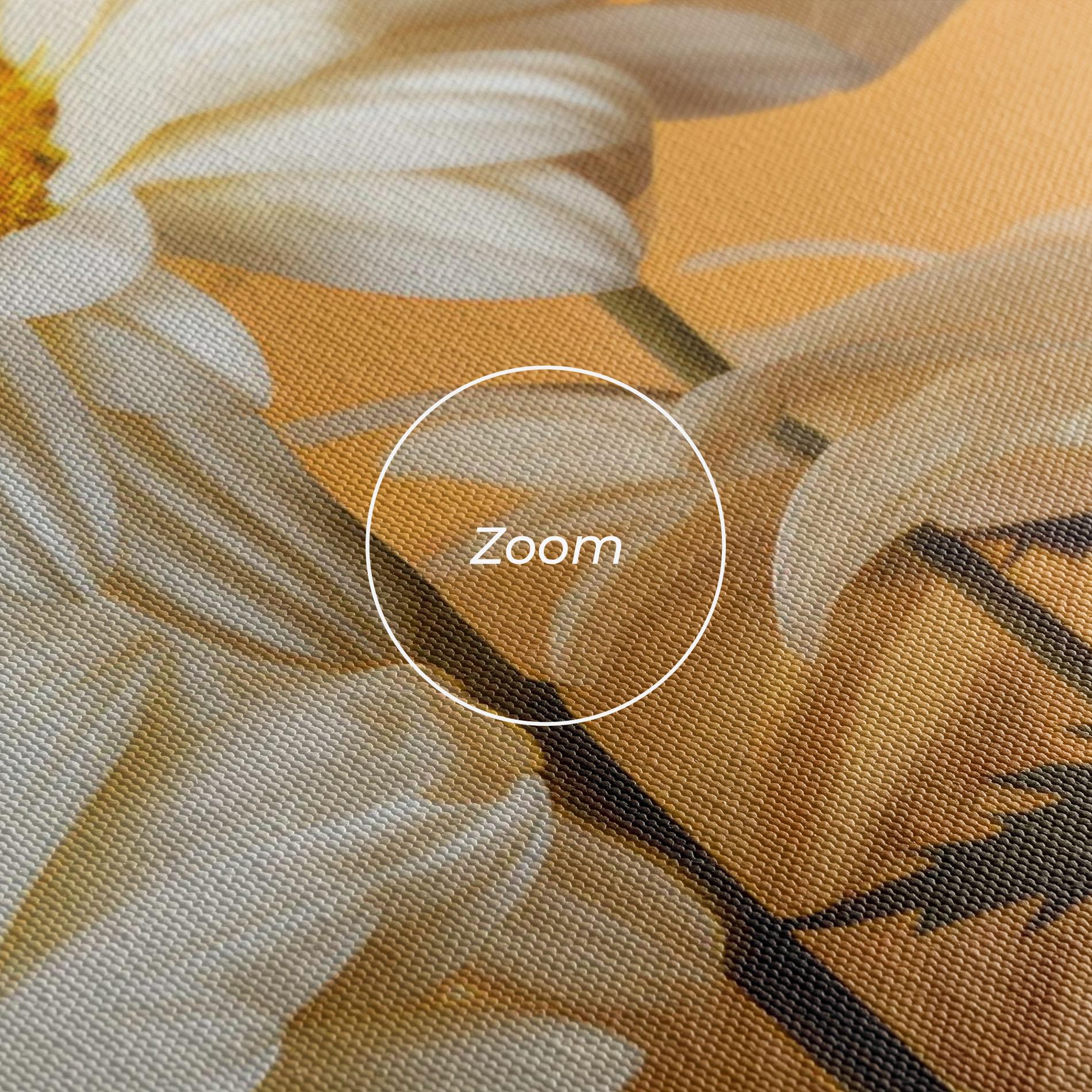 Tablou Canvas Daisy On Orange mockup 3