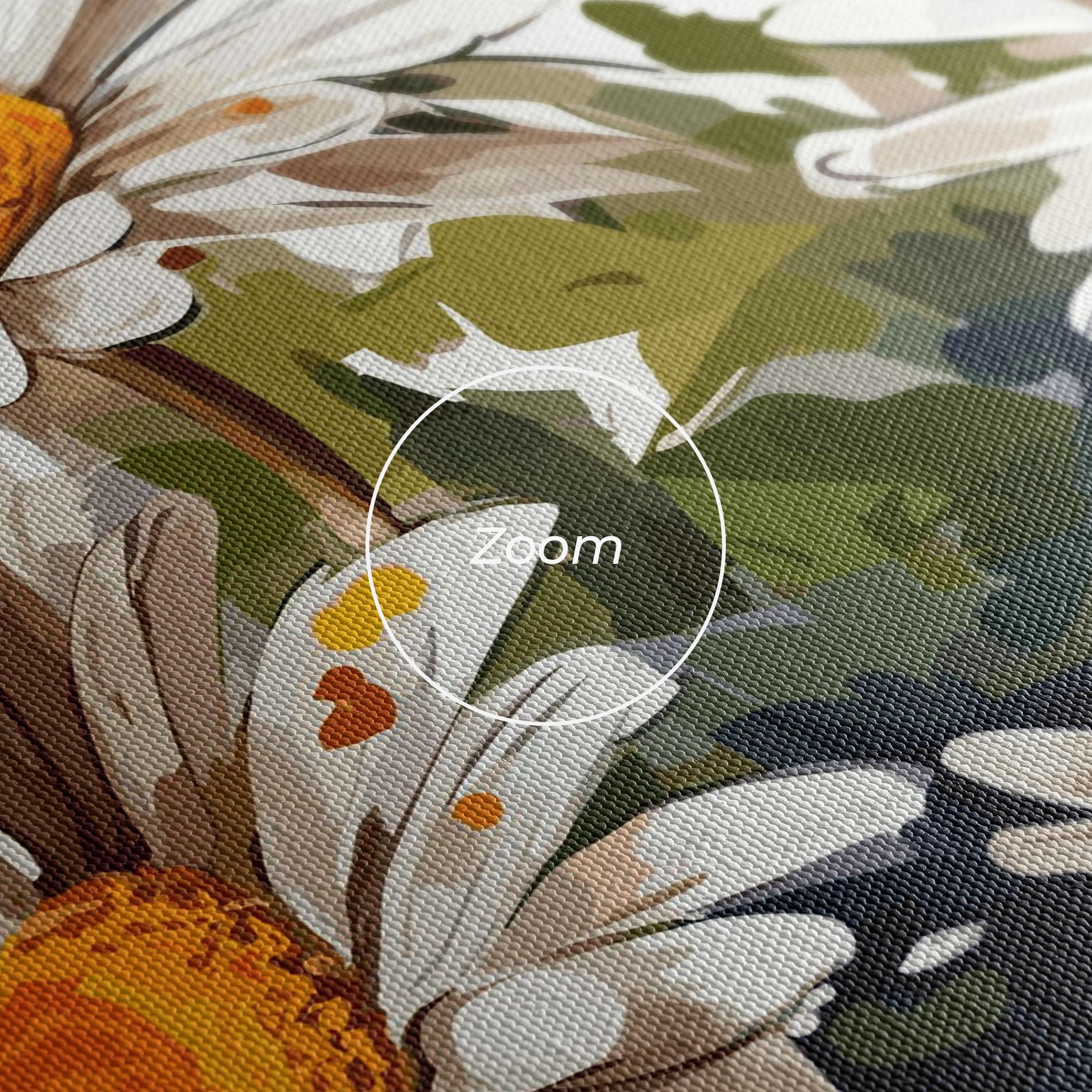 Tablou Canvas White Beautiful Daisy mockup 3