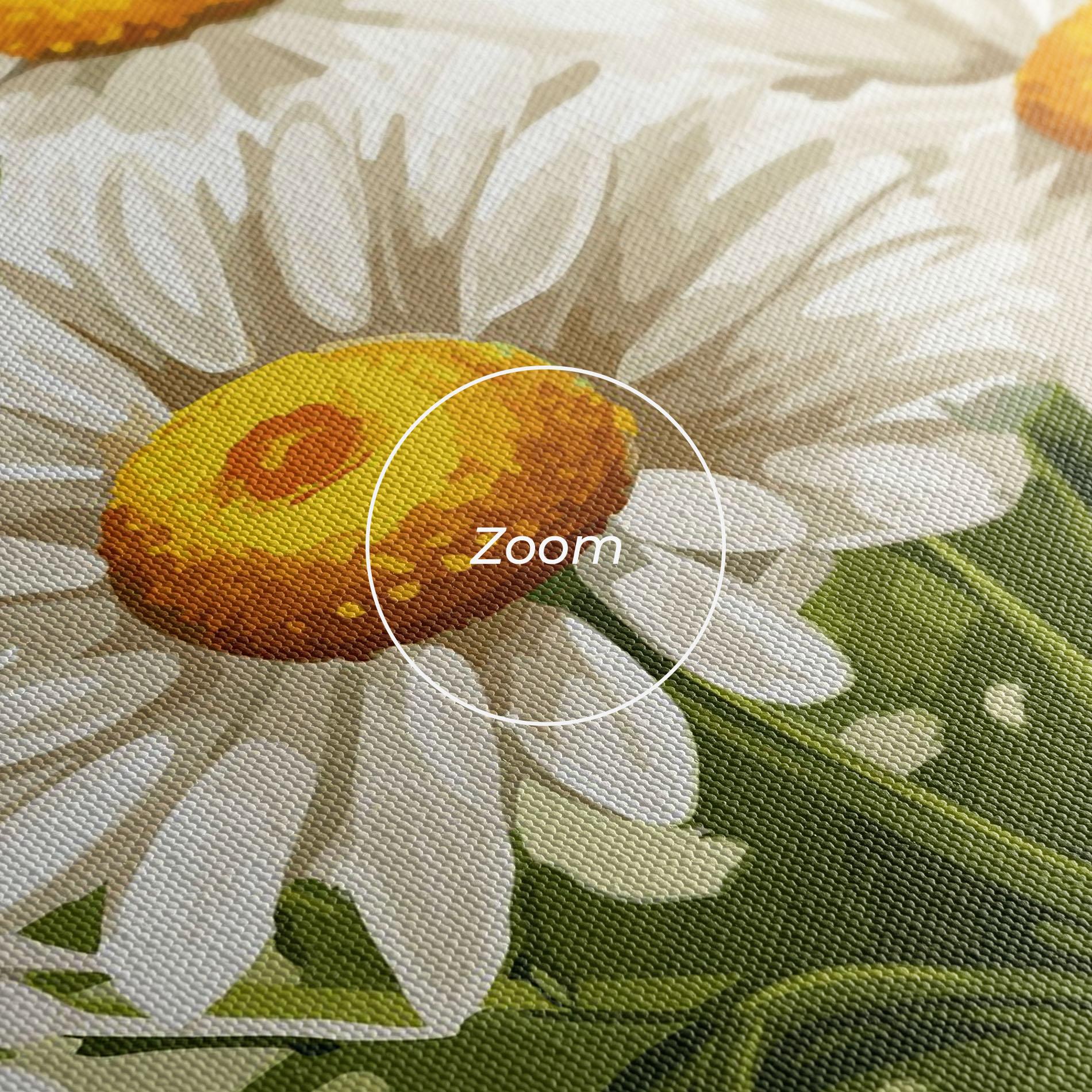 Tablou Canvas White Grey Daisy mockup 3