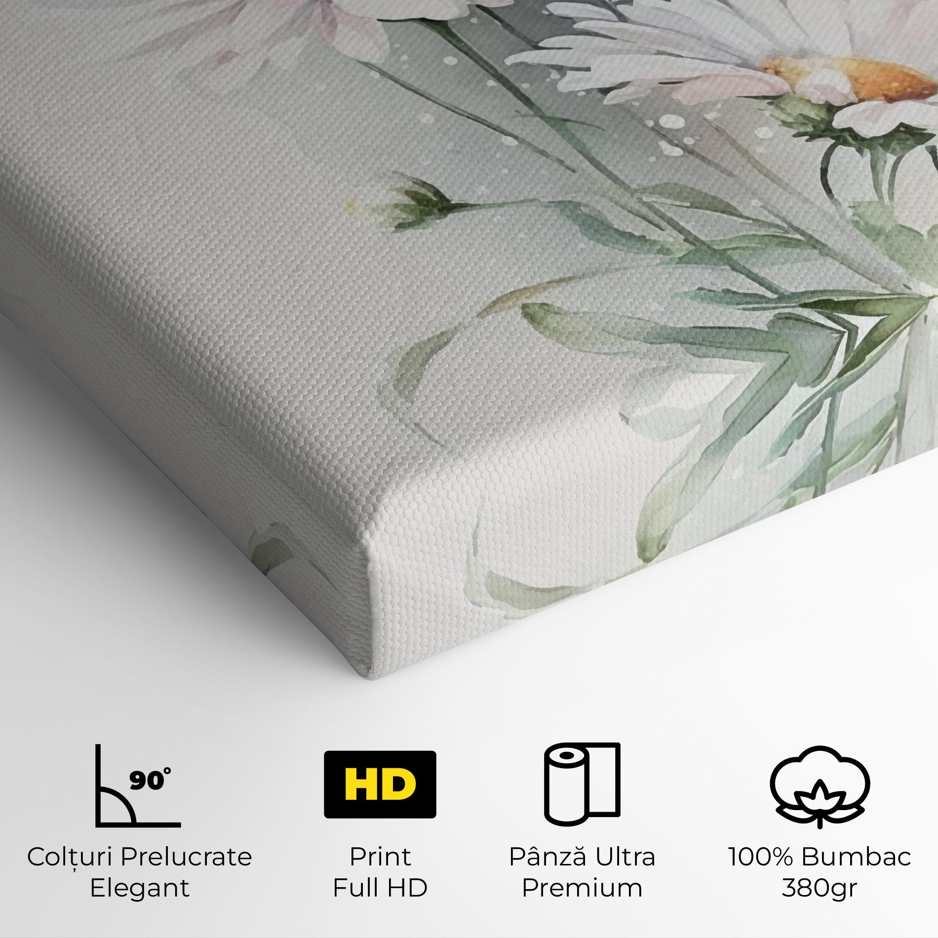 Tablou Canvas Dreamy White Daisy mockup 4