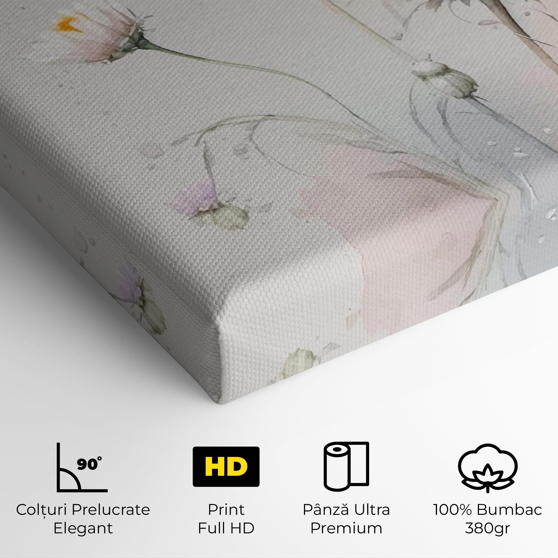Tablou Canvas White Painted Daisy mockup 4