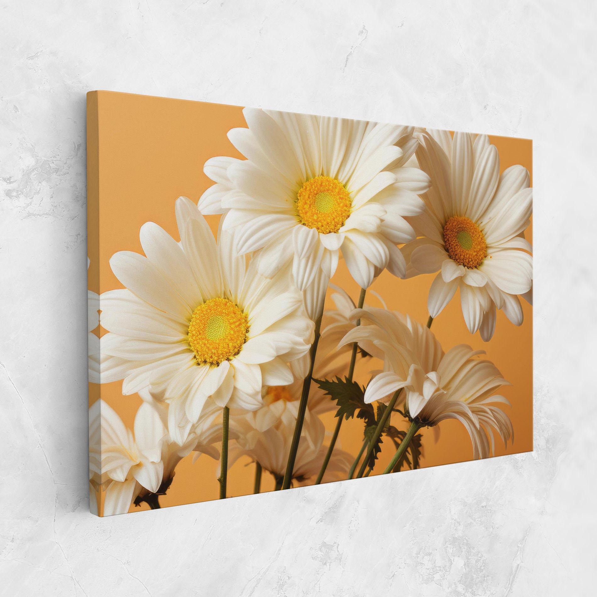 Tablou Canvas Daisy On Orange mockup 1