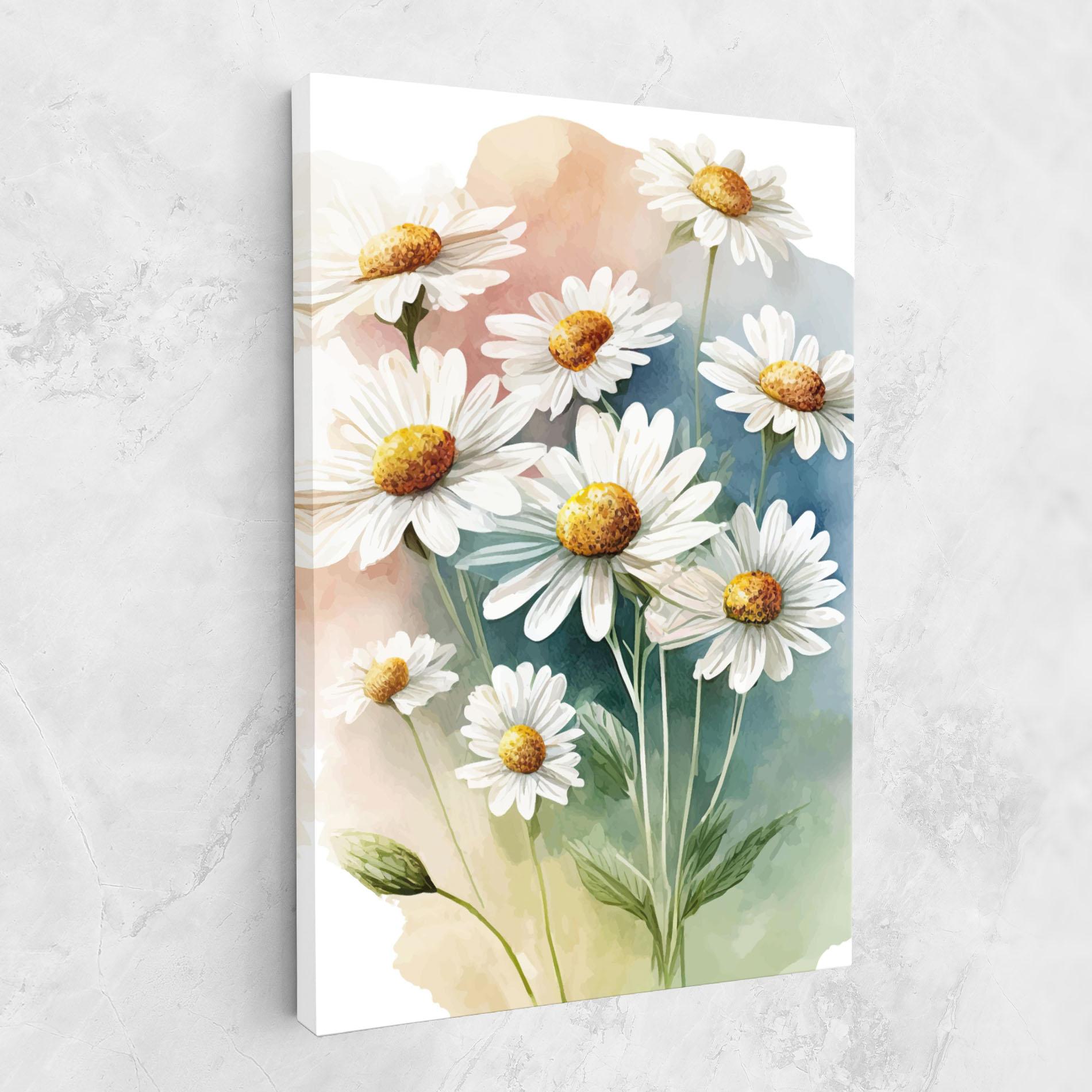 Tablou Canvas White Daisy Art mockup 1
