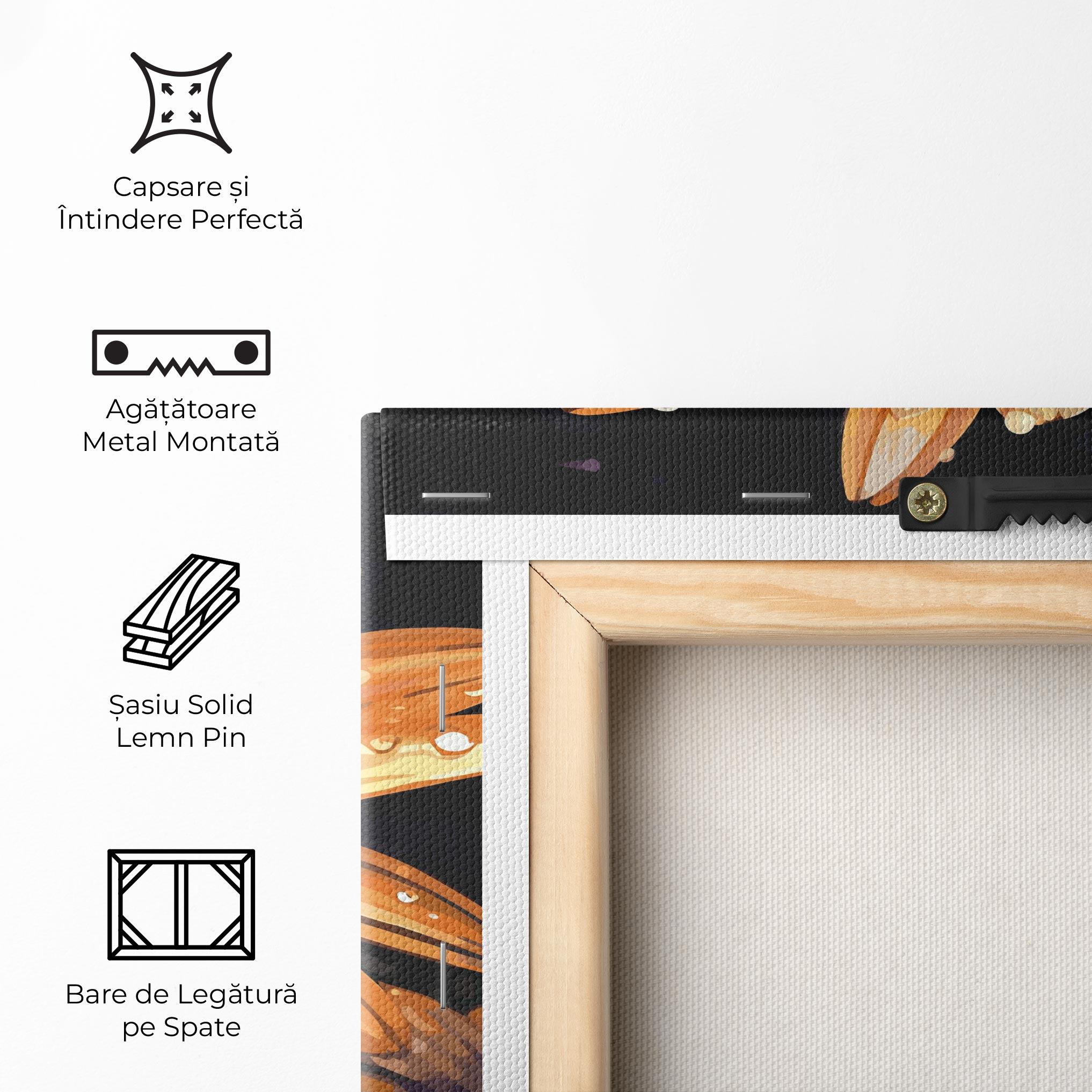 Tablou Canvas Orange Pretty Daisy mockup 5