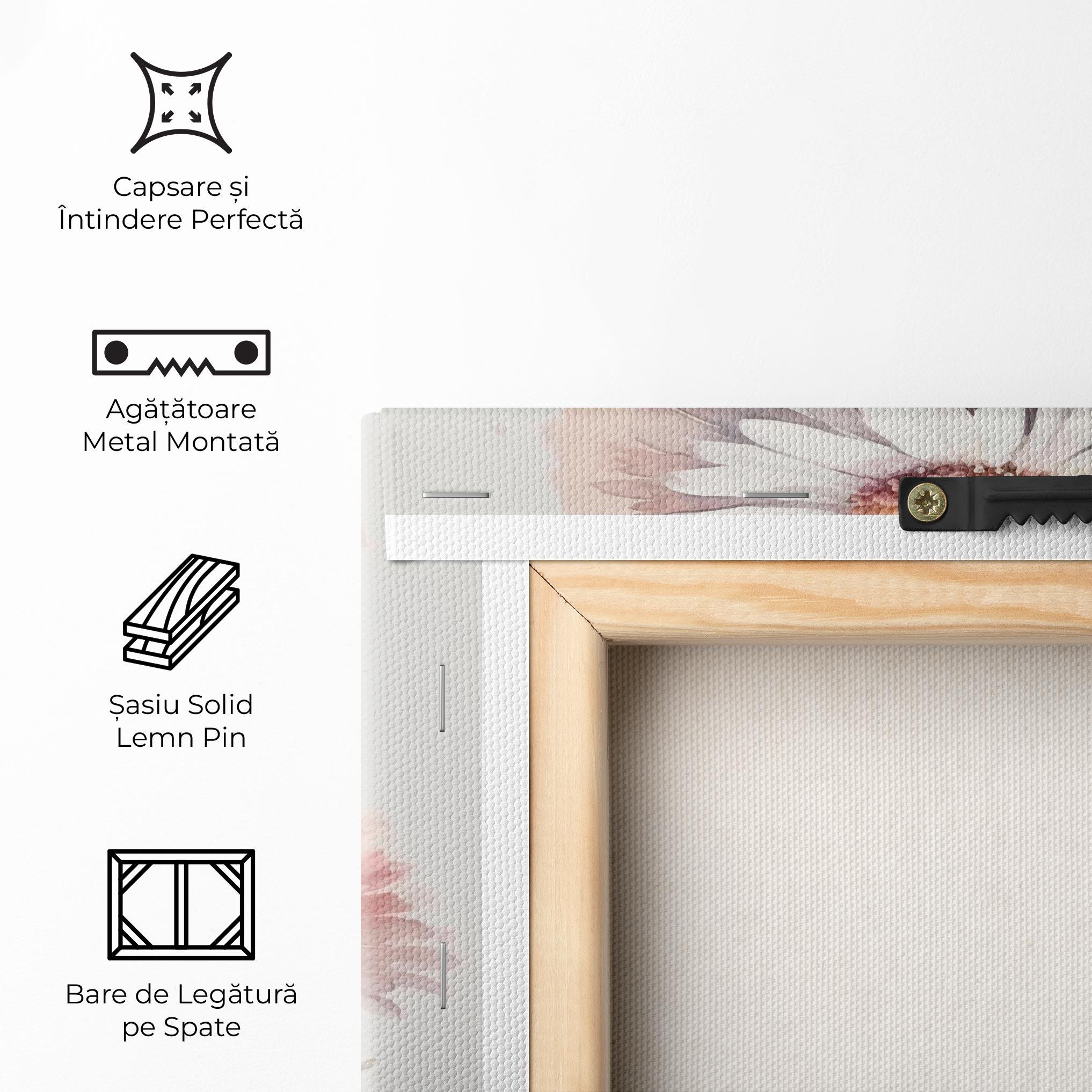 Tablou Canvas White Painted Daisy mockup 5