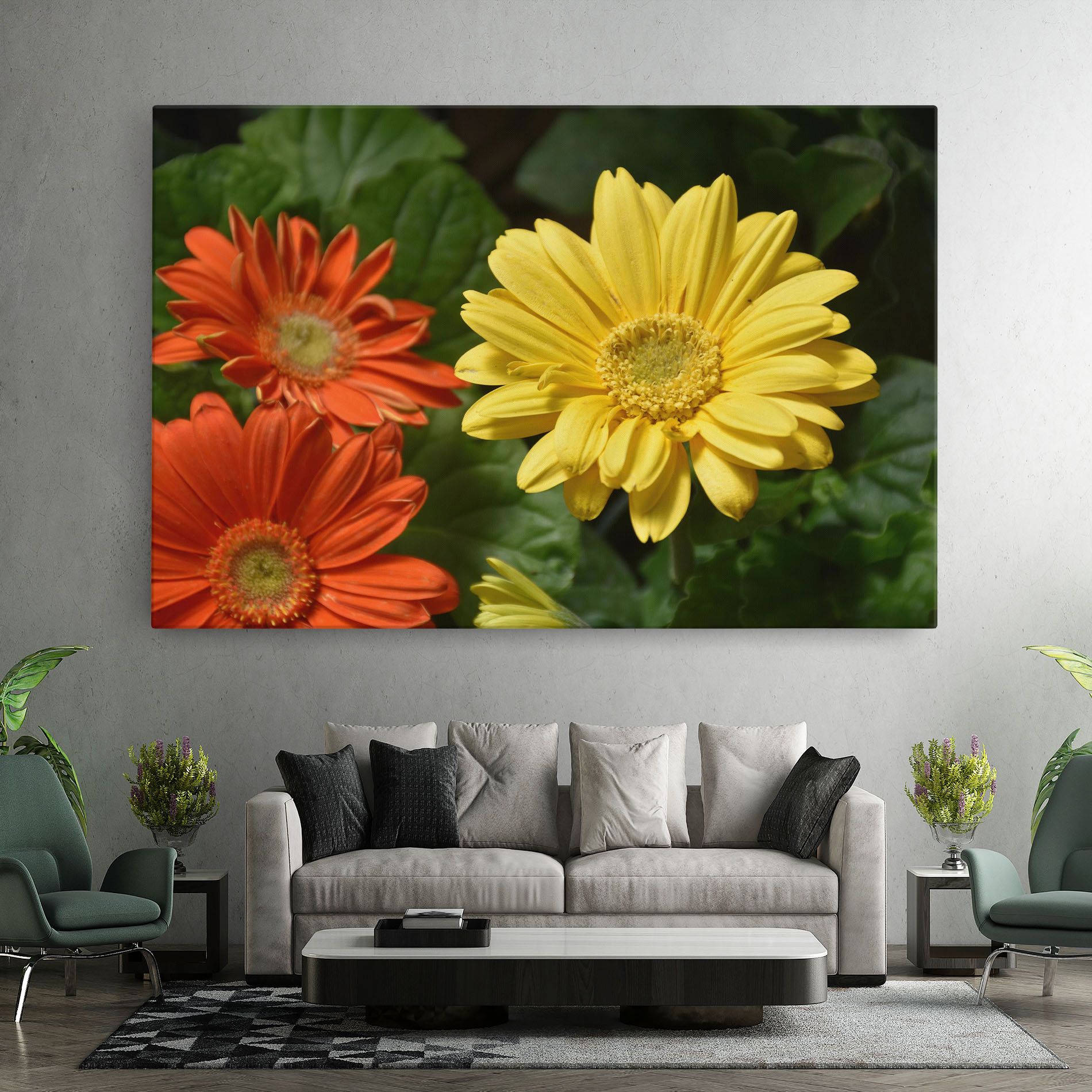 Orange Yellow Daisy mockup 7