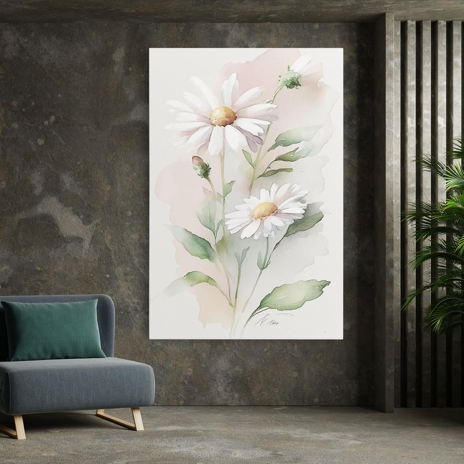 Tablou Canvas Painted Pretty Daisy mockup 7