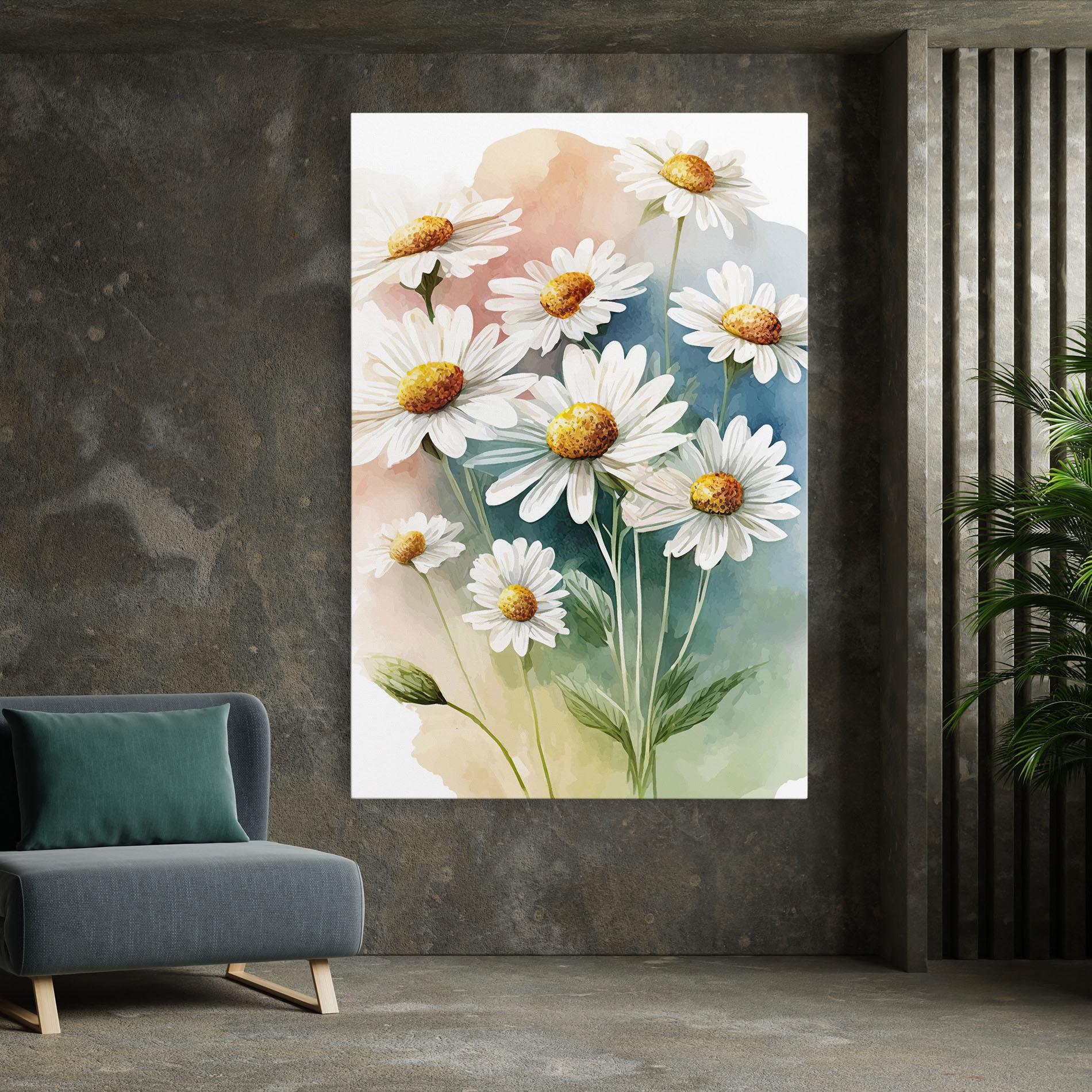 Tablou Canvas White Daisy Art mockup 7