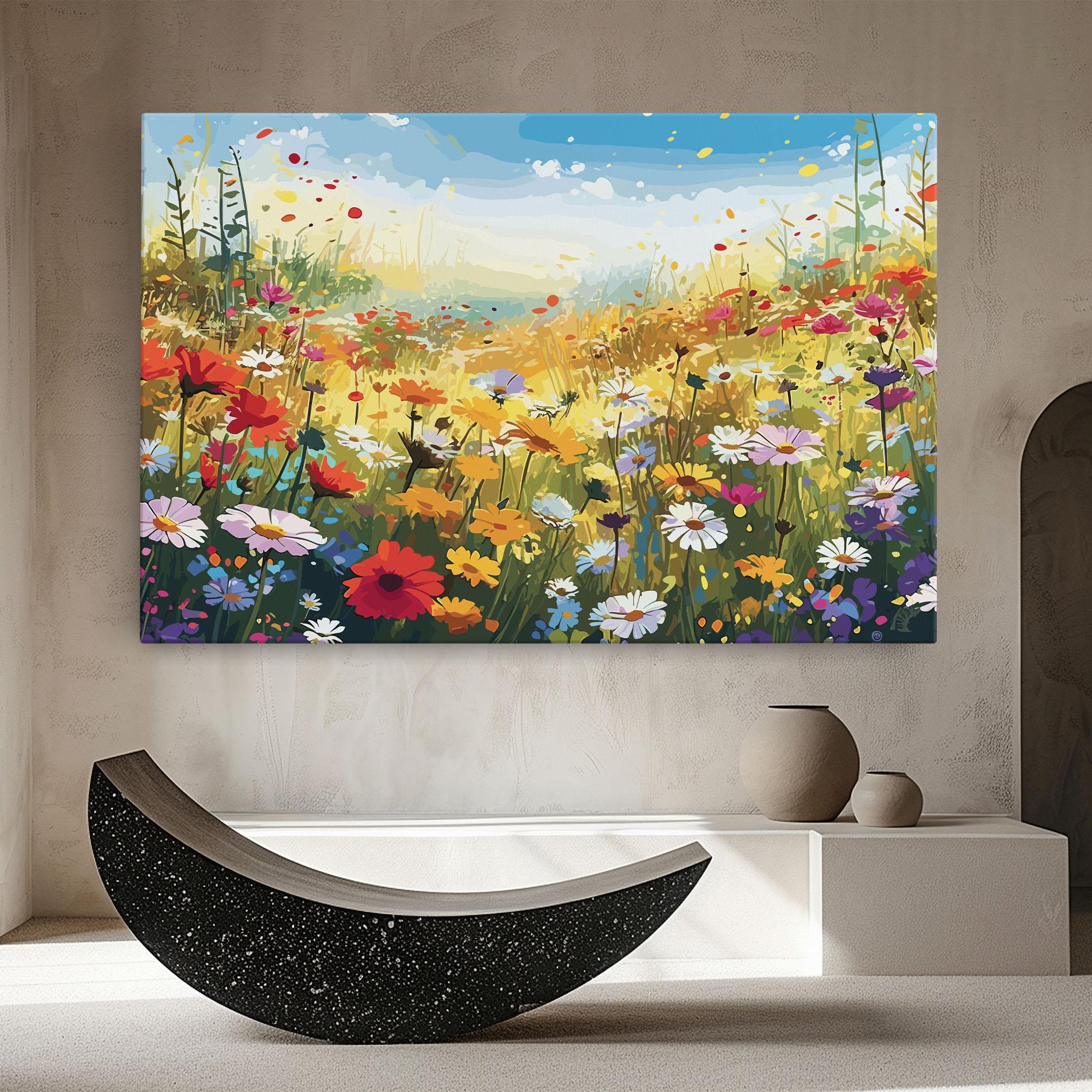 Tablou Canvas Colorful Daisy Mix mockup 8