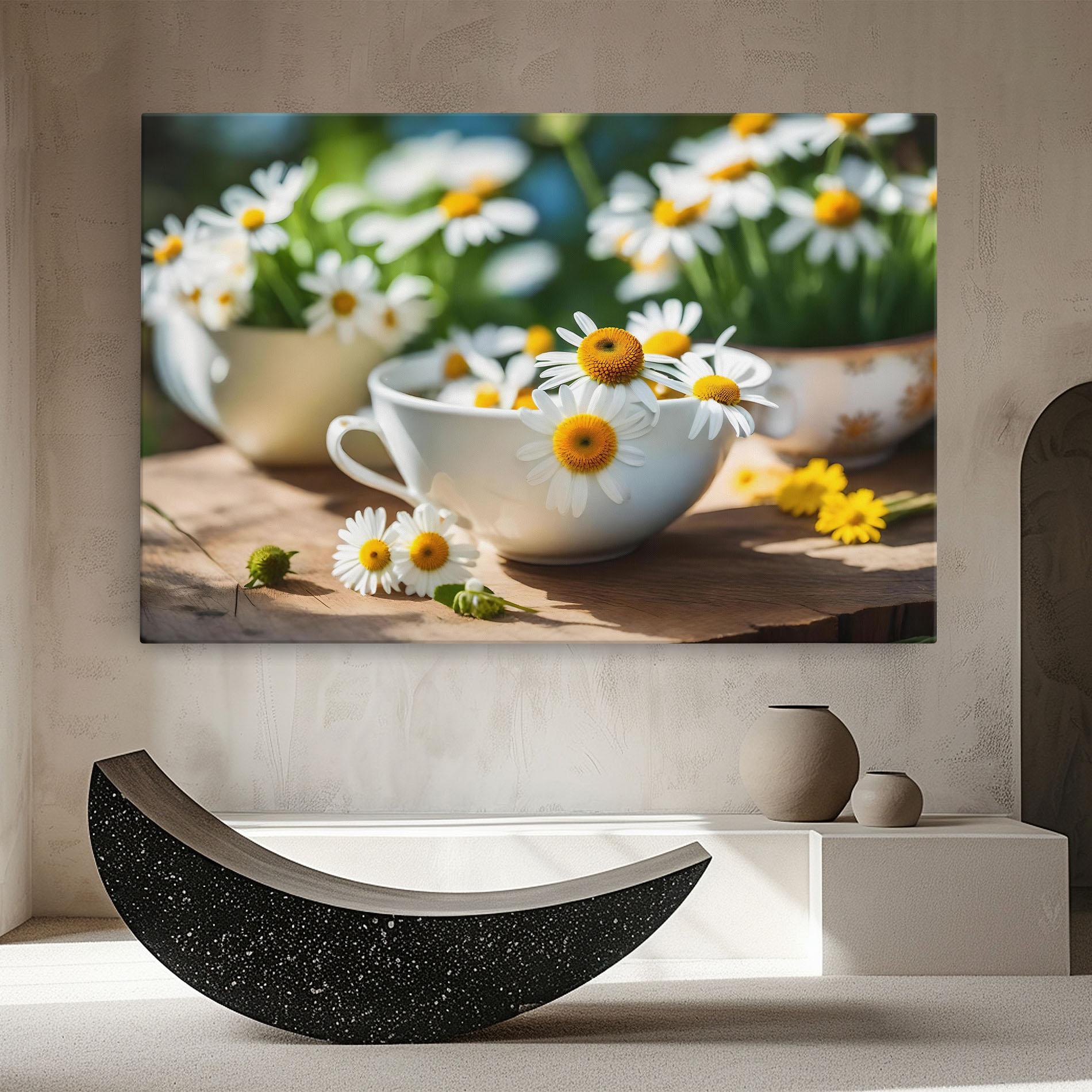 Tablou Canvas Daisies In A Cup mockup 8