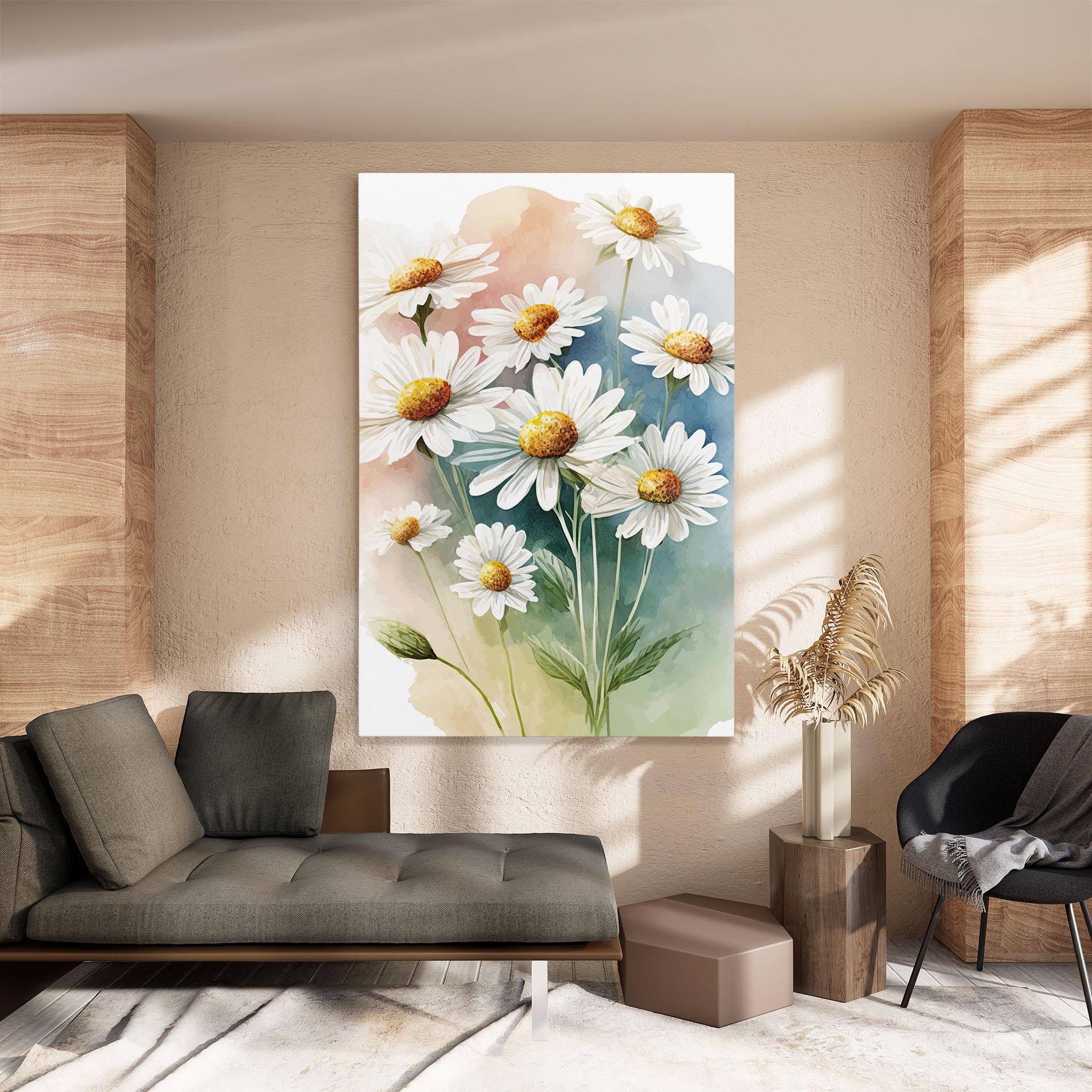 Tablou Canvas White Daisy Art mockup 8