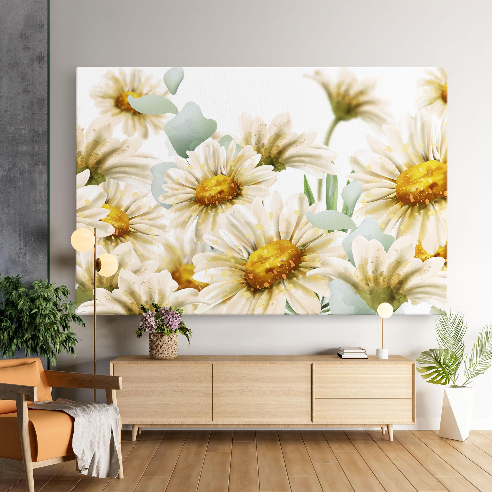 Tablou Canvas Beautiful Daisy Art mockup 9