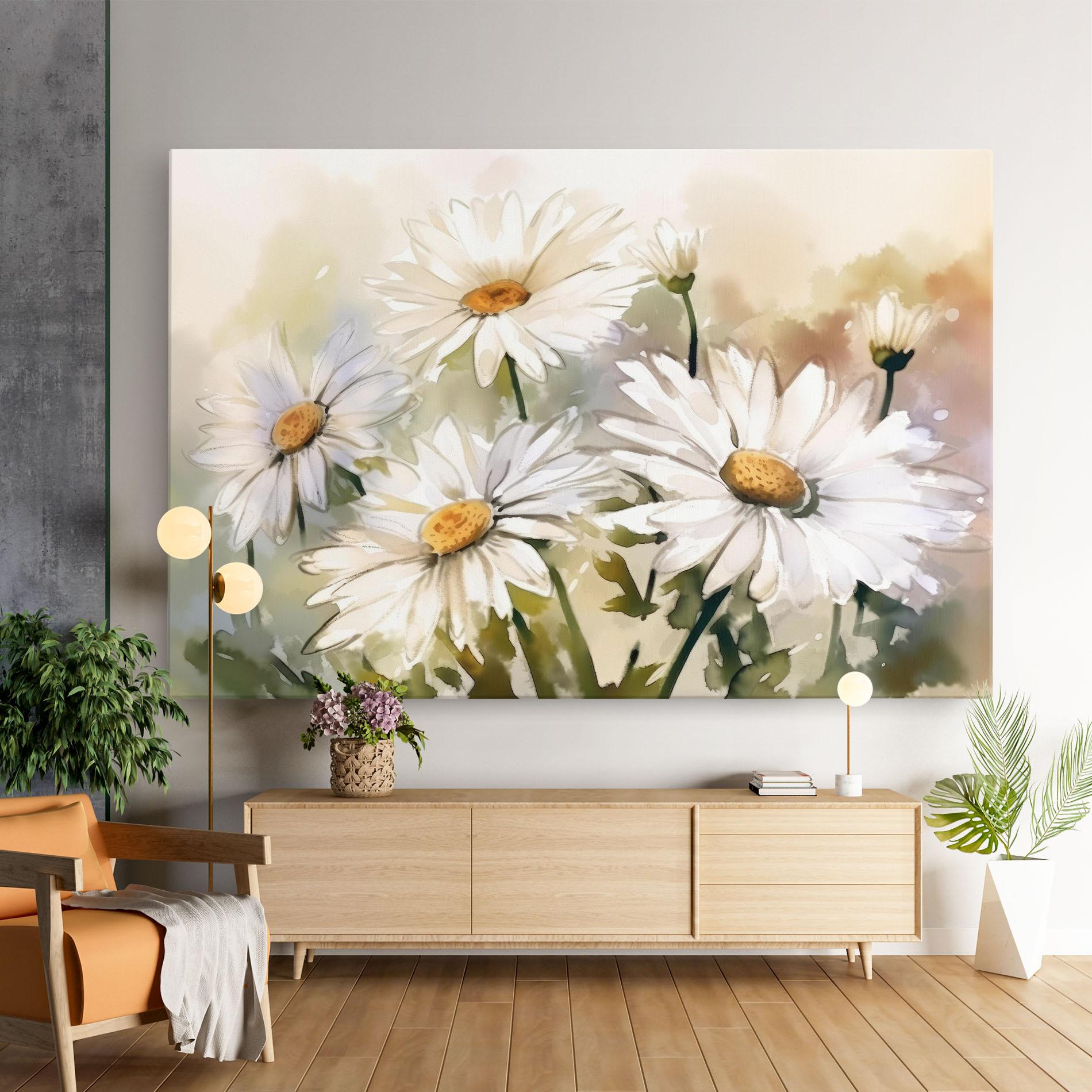 Tablou Canvas Daisy Painting mockup 9