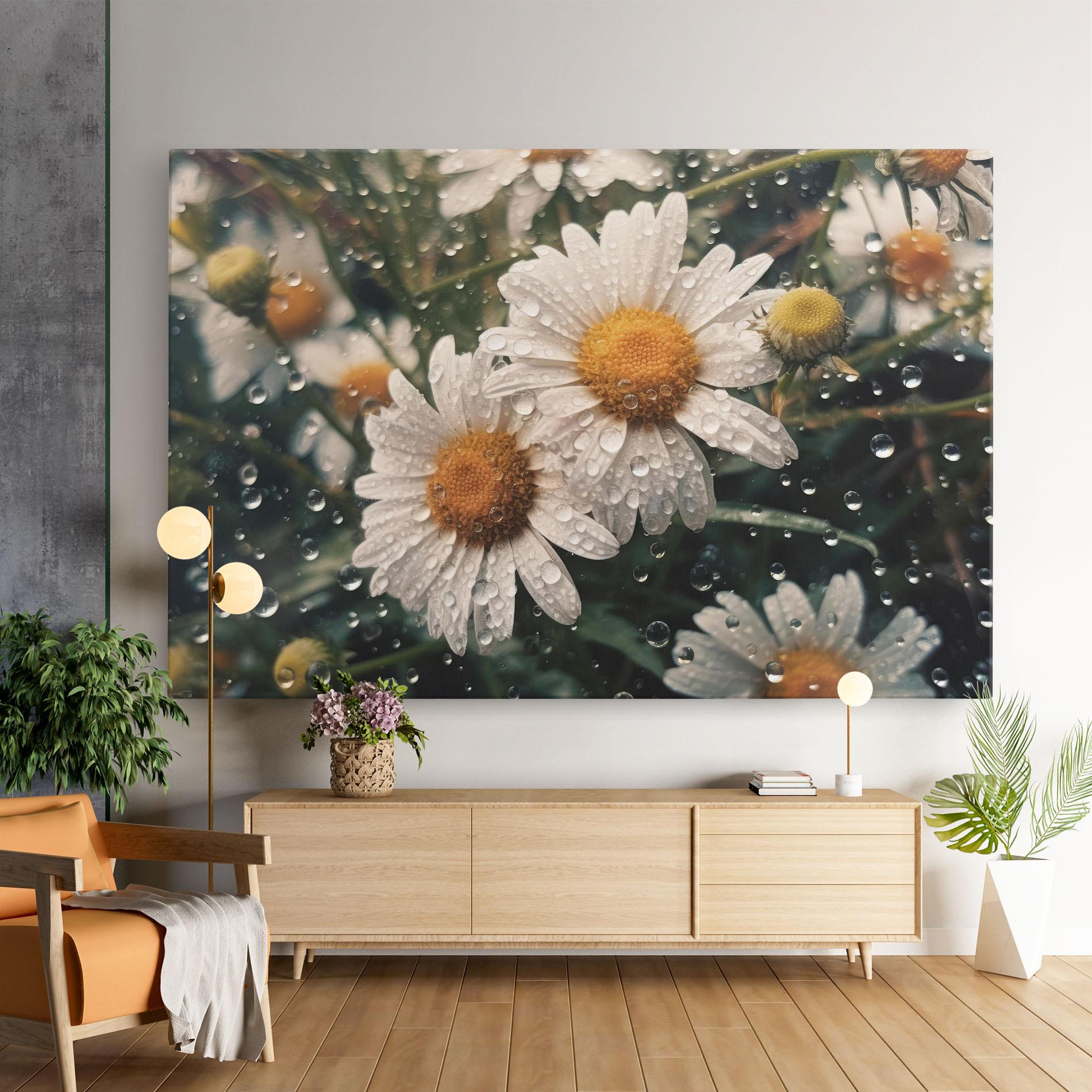 Tablou Canvas Daisy View After Rain mockup 9