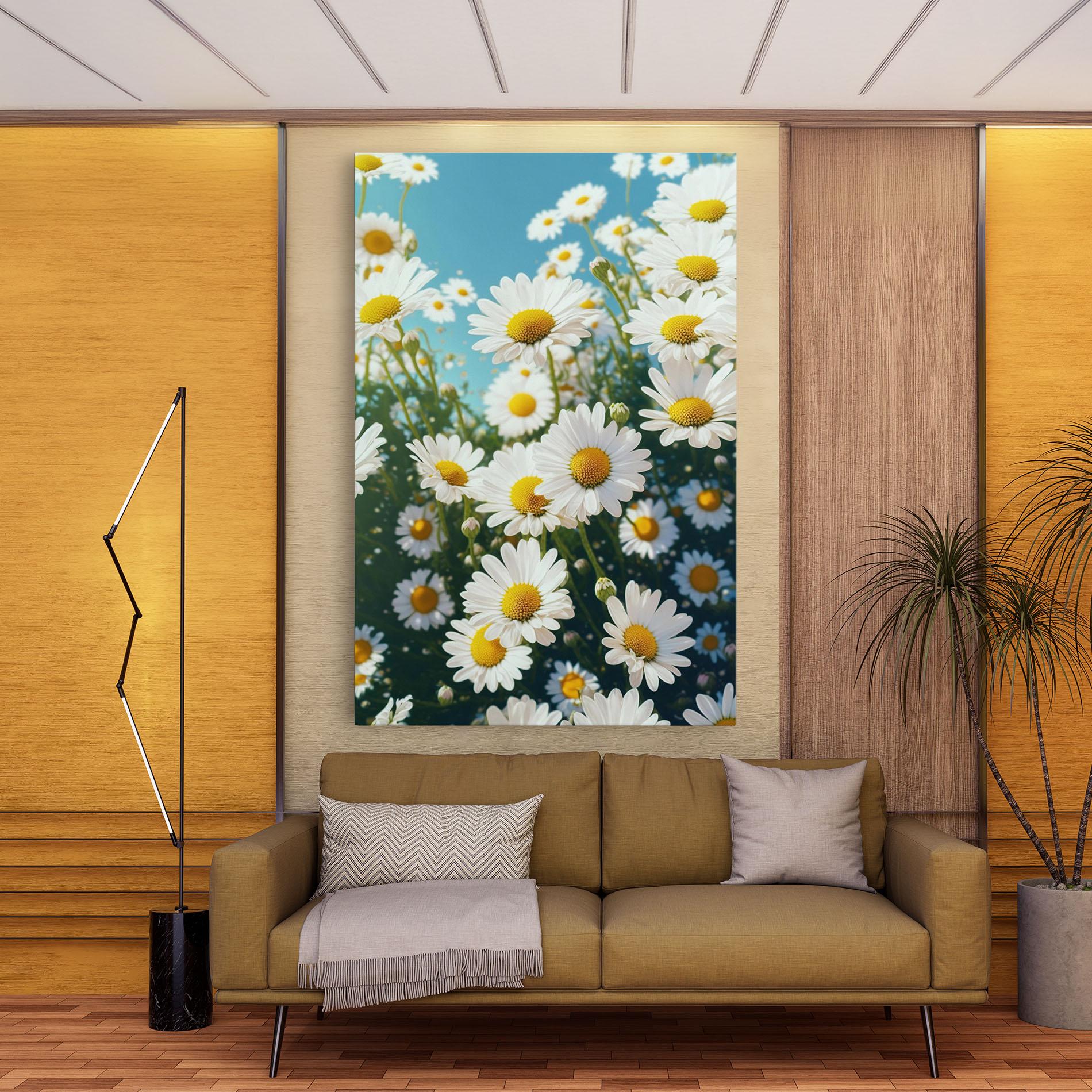 Tablou Canvas Daisy Field View mockup 9