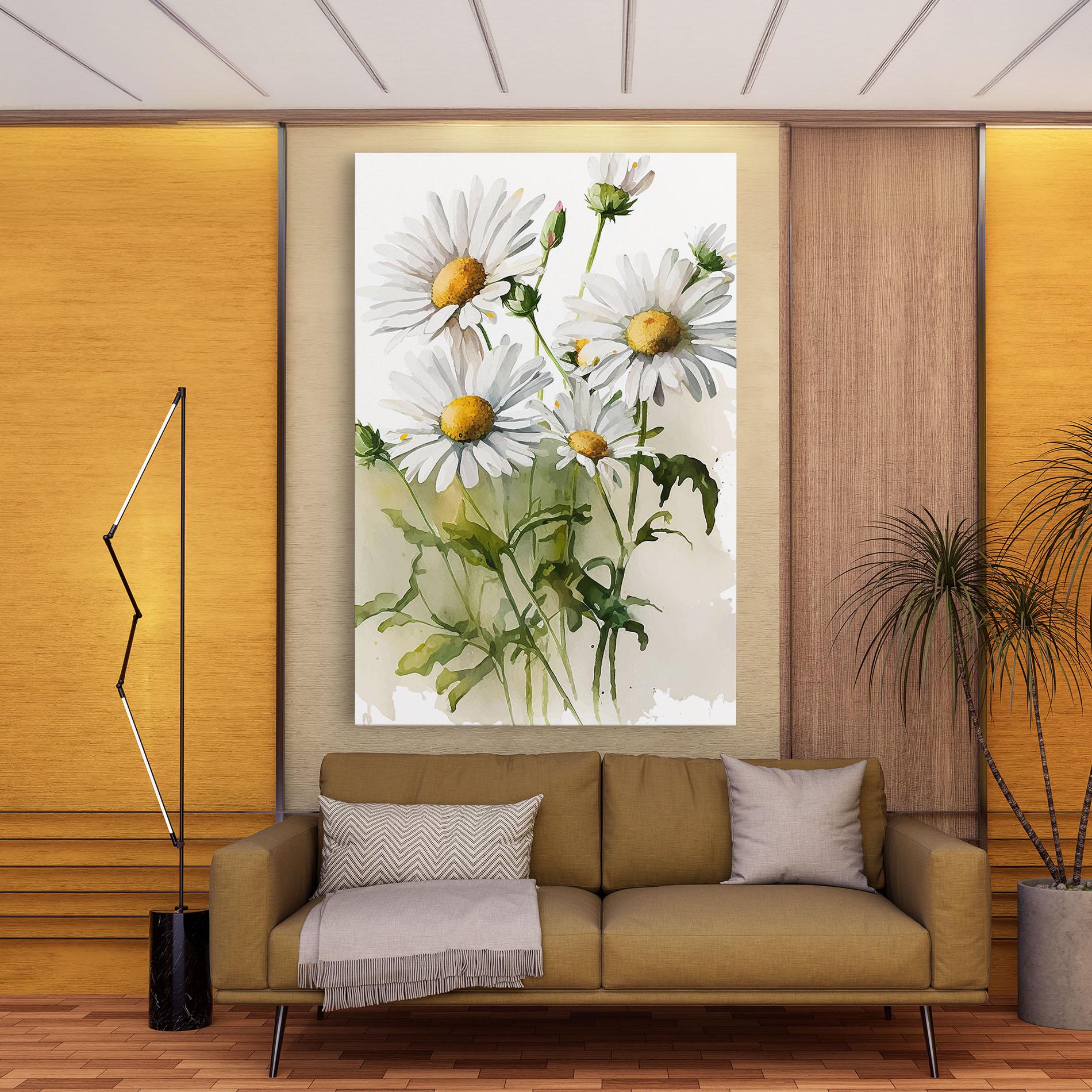 Tablou Canvas Painted Daisy mockup 9