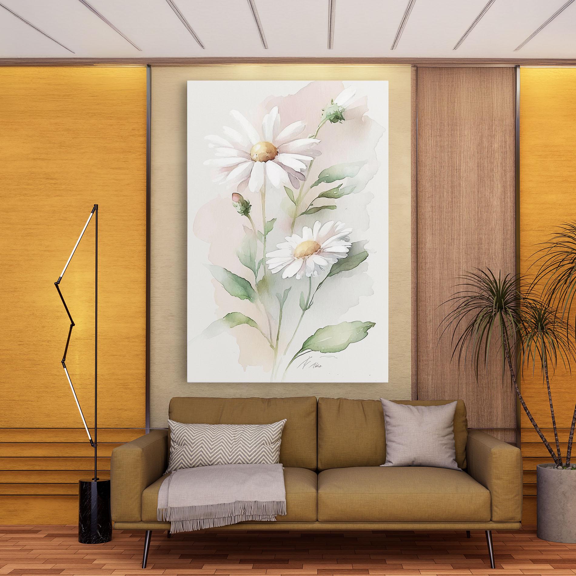 Tablou Canvas Painted Pretty Daisy mockup 9