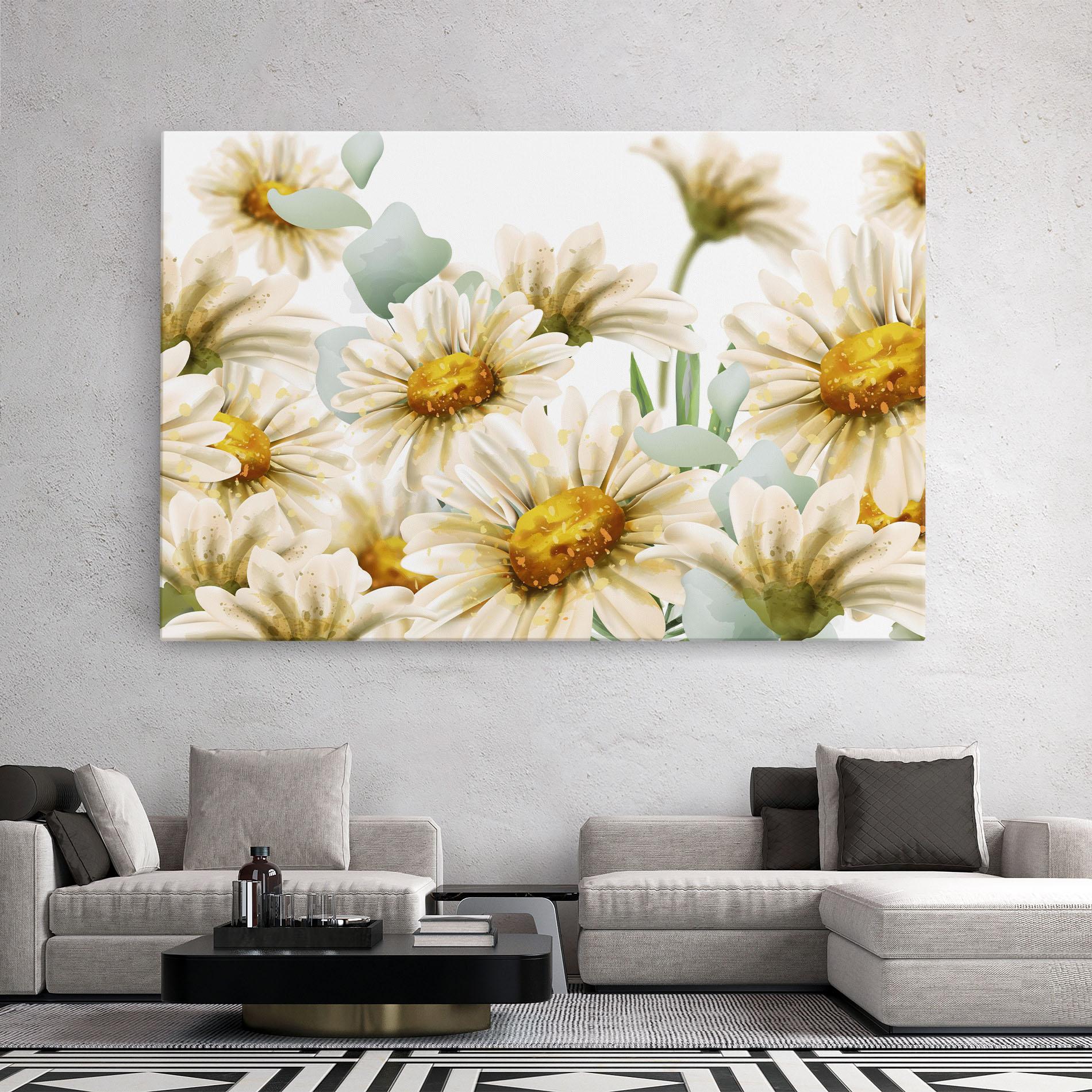 Tablou Canvas Beautiful Daisy Art mockup 2