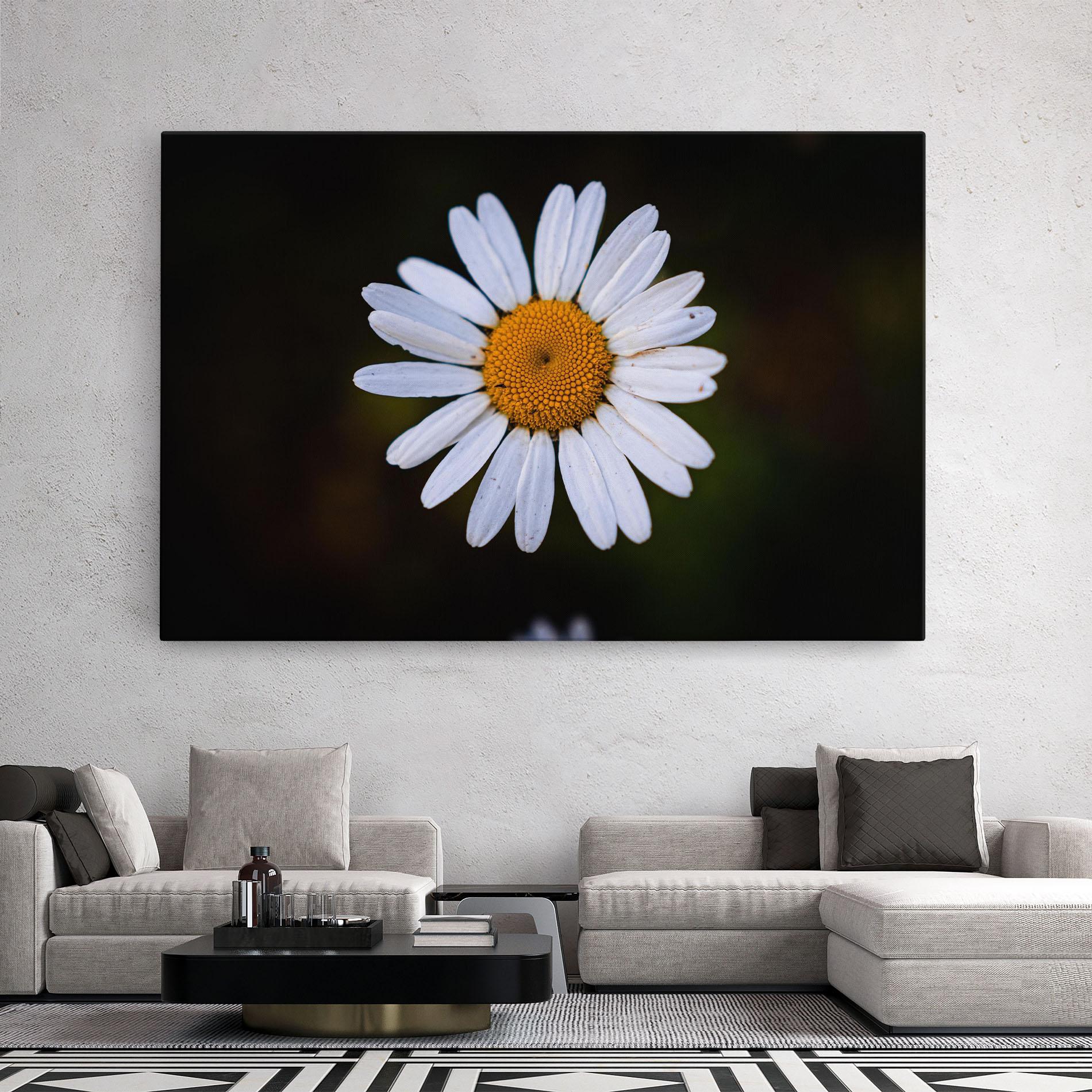 Tablou Canvas Big Yellow Center Daisy mockup 2