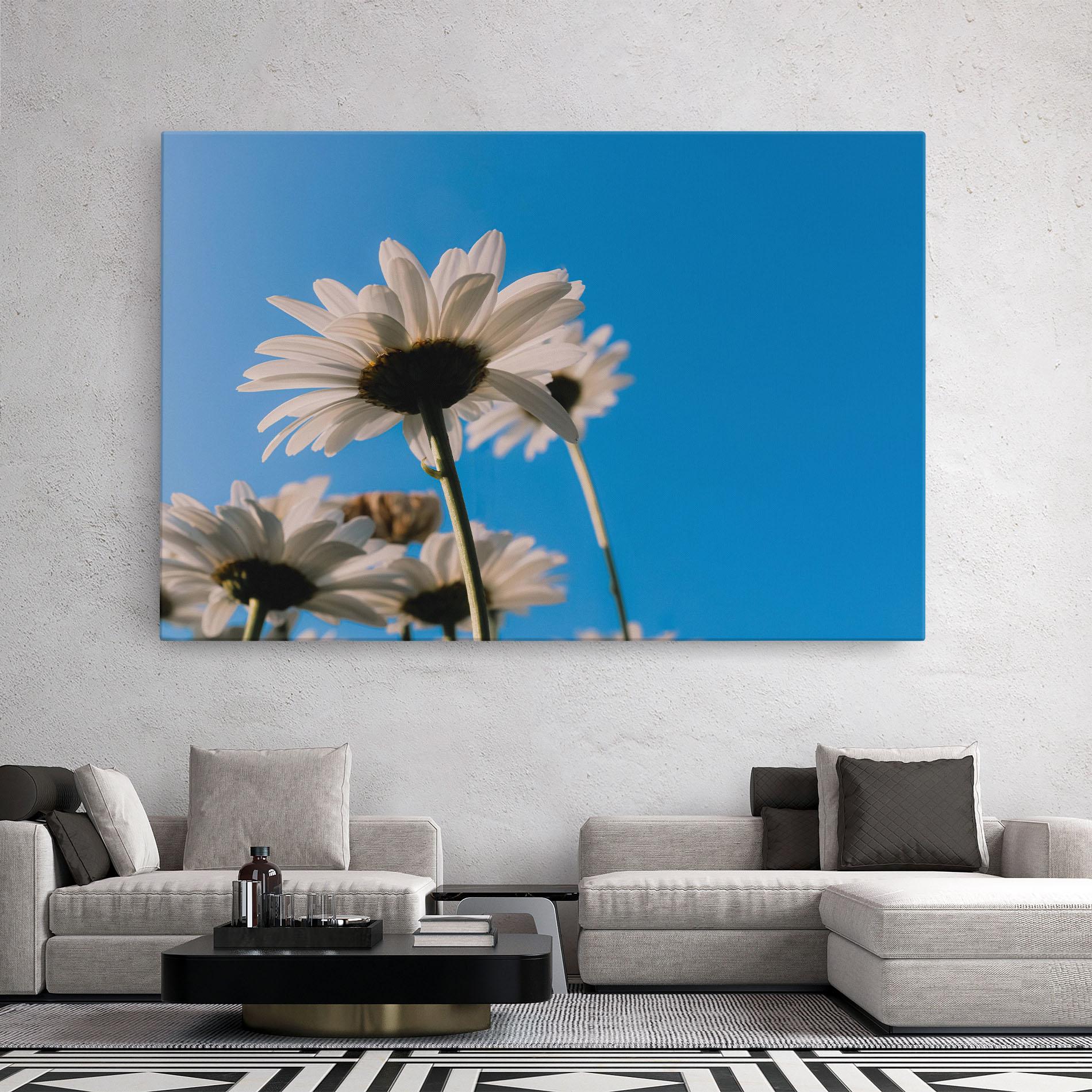 Tablou Canvas Blue Sky Daisy mockup 2