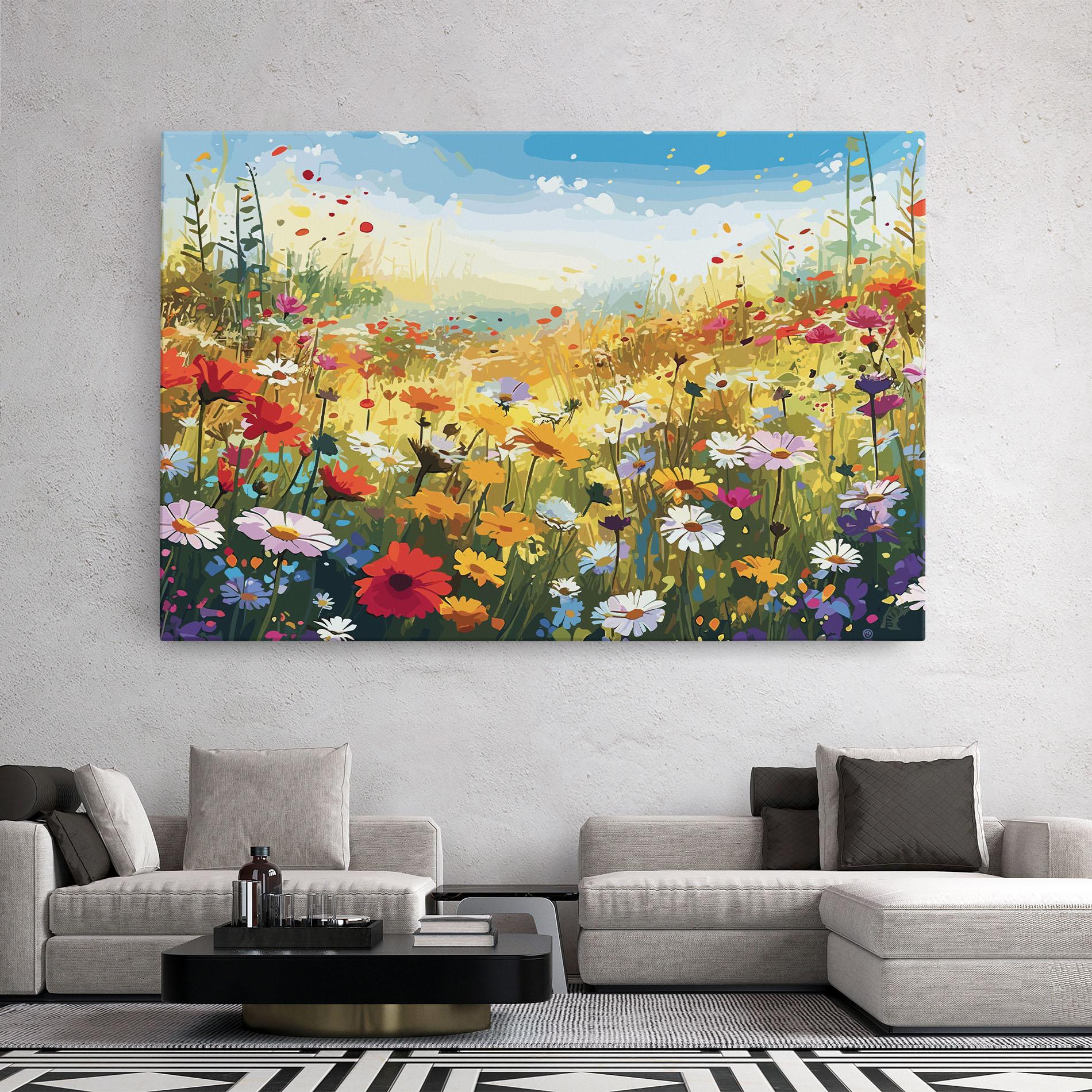 Tablou Canvas Colorful Daisy Mix mockup 2